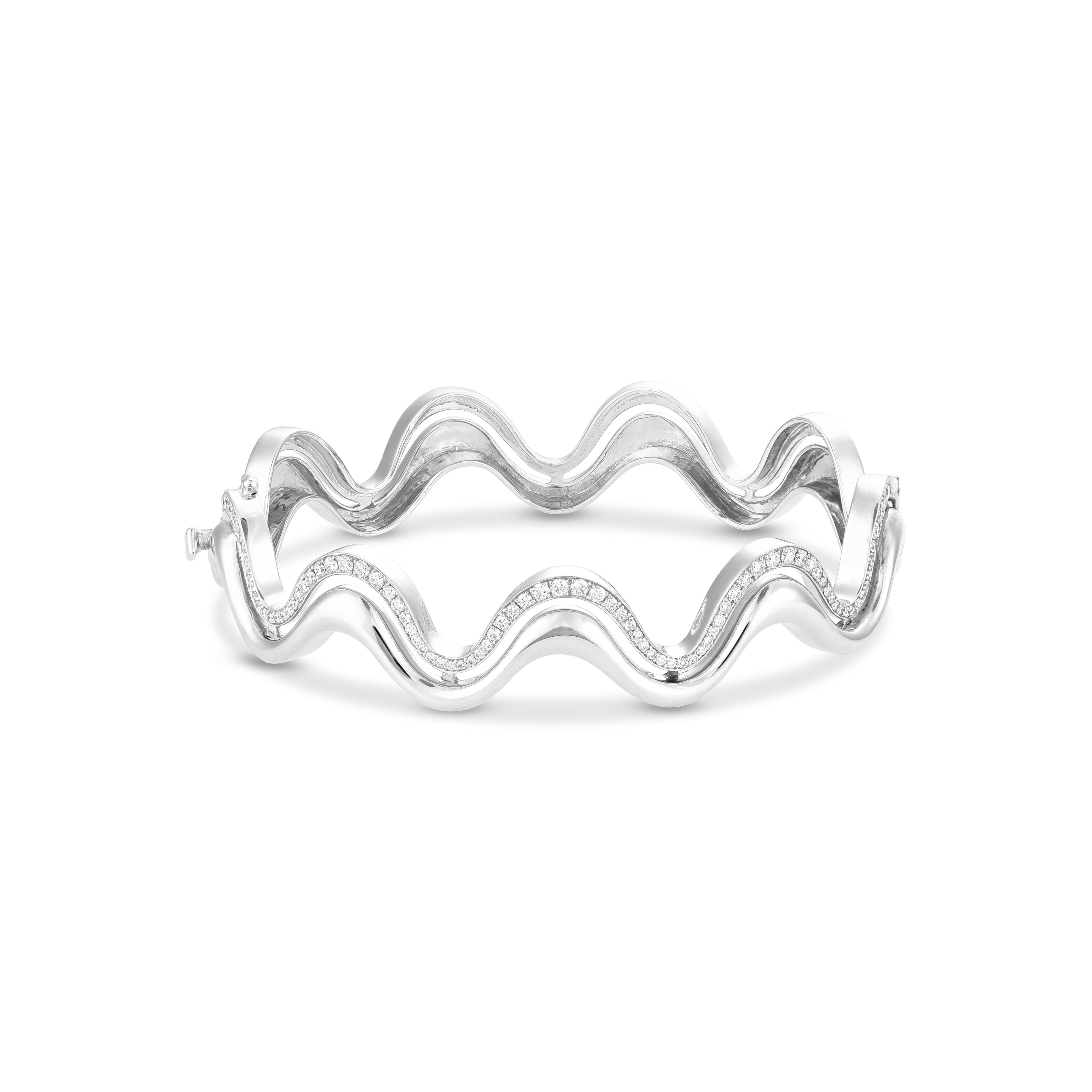 White Gold Flow Bangle