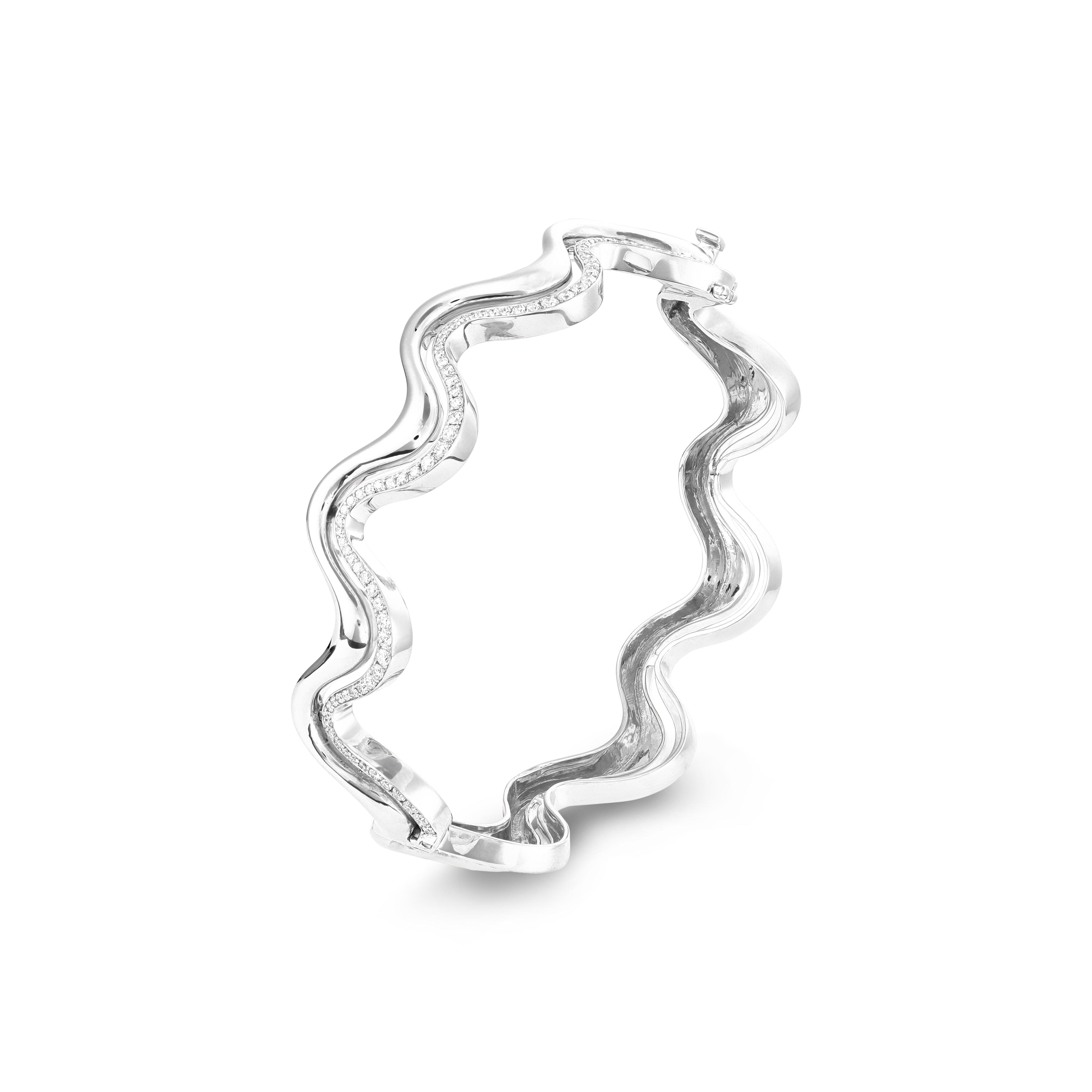 White Gold Flow Bangle