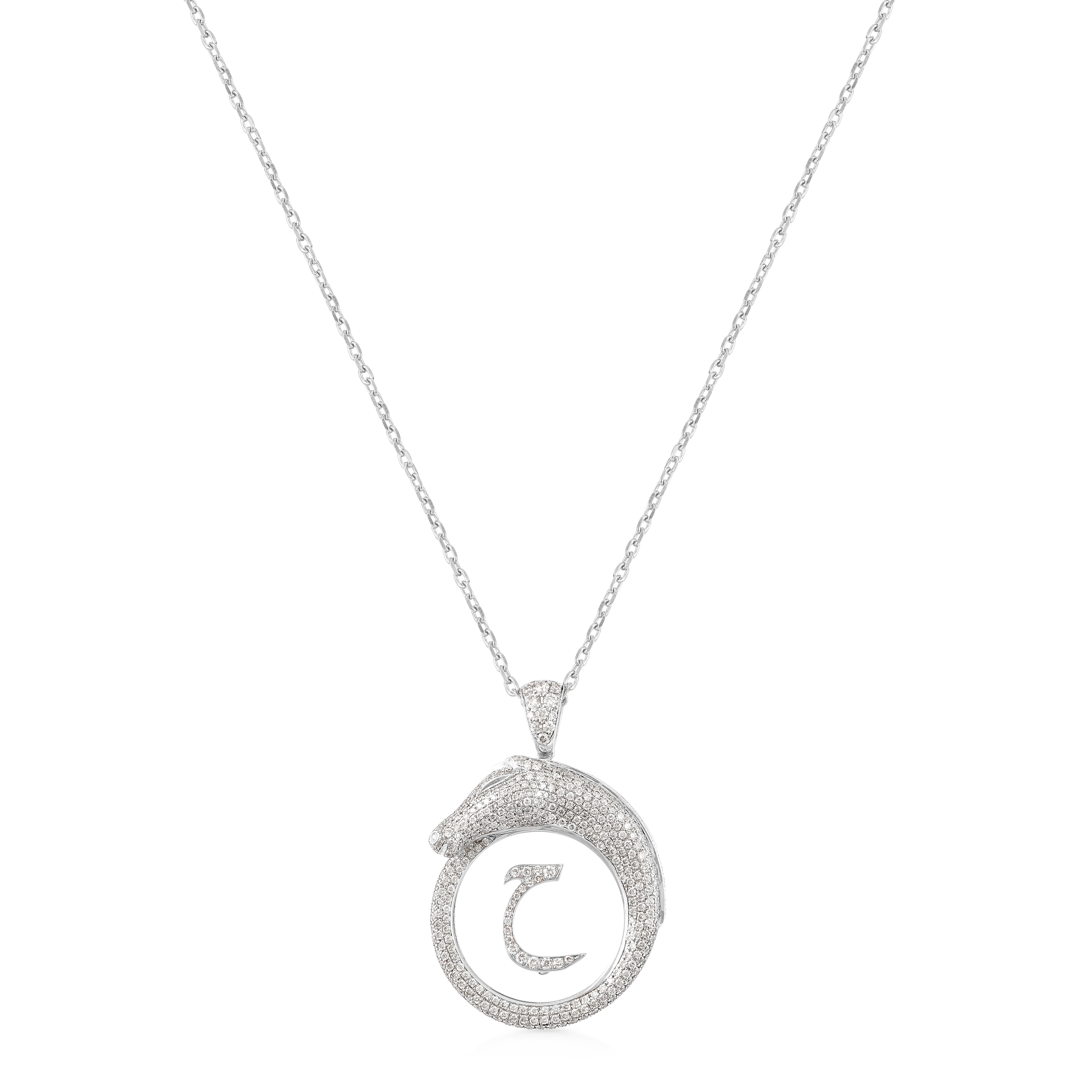 Fully Paved Ramak Letter Necklace