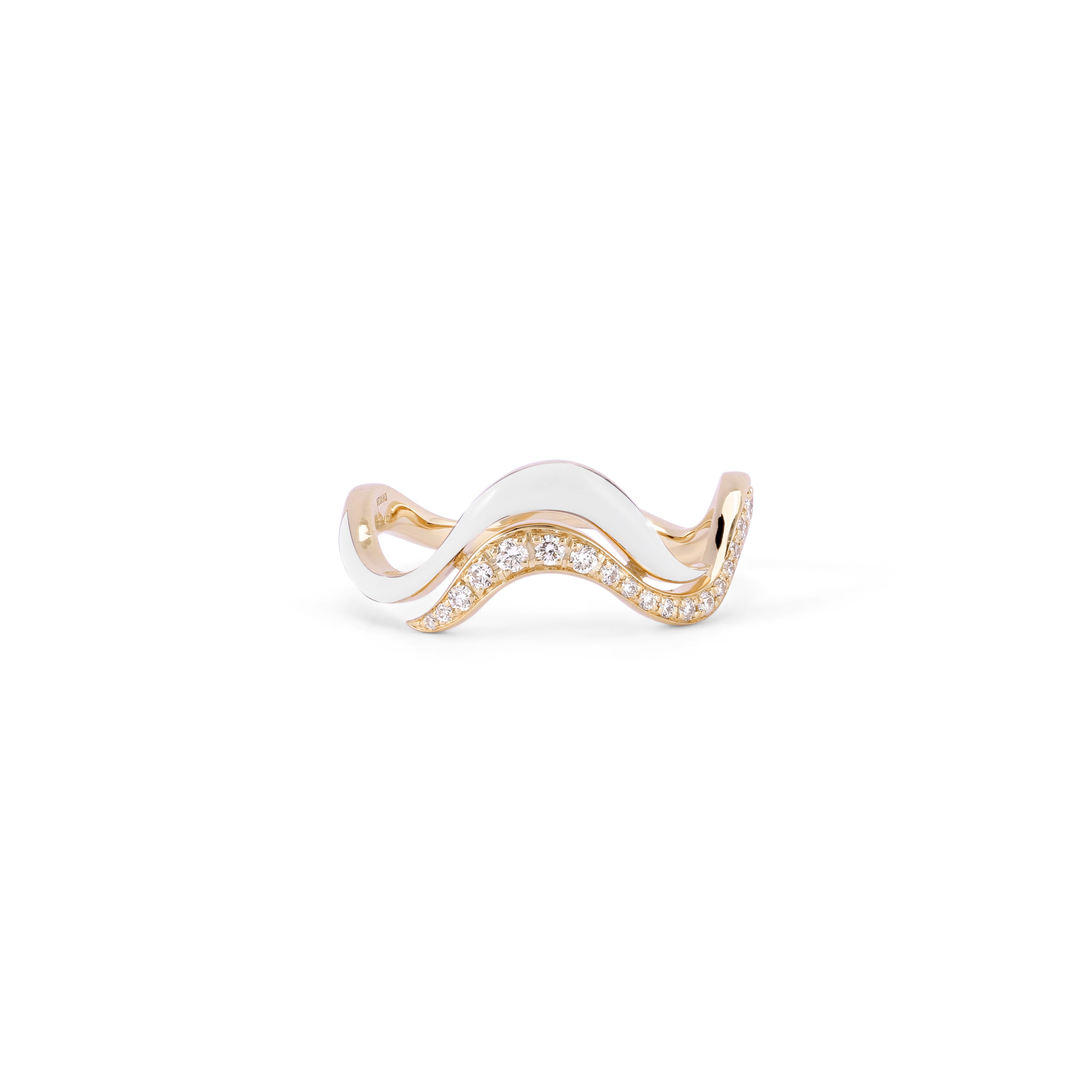 Line Flow Ring - White