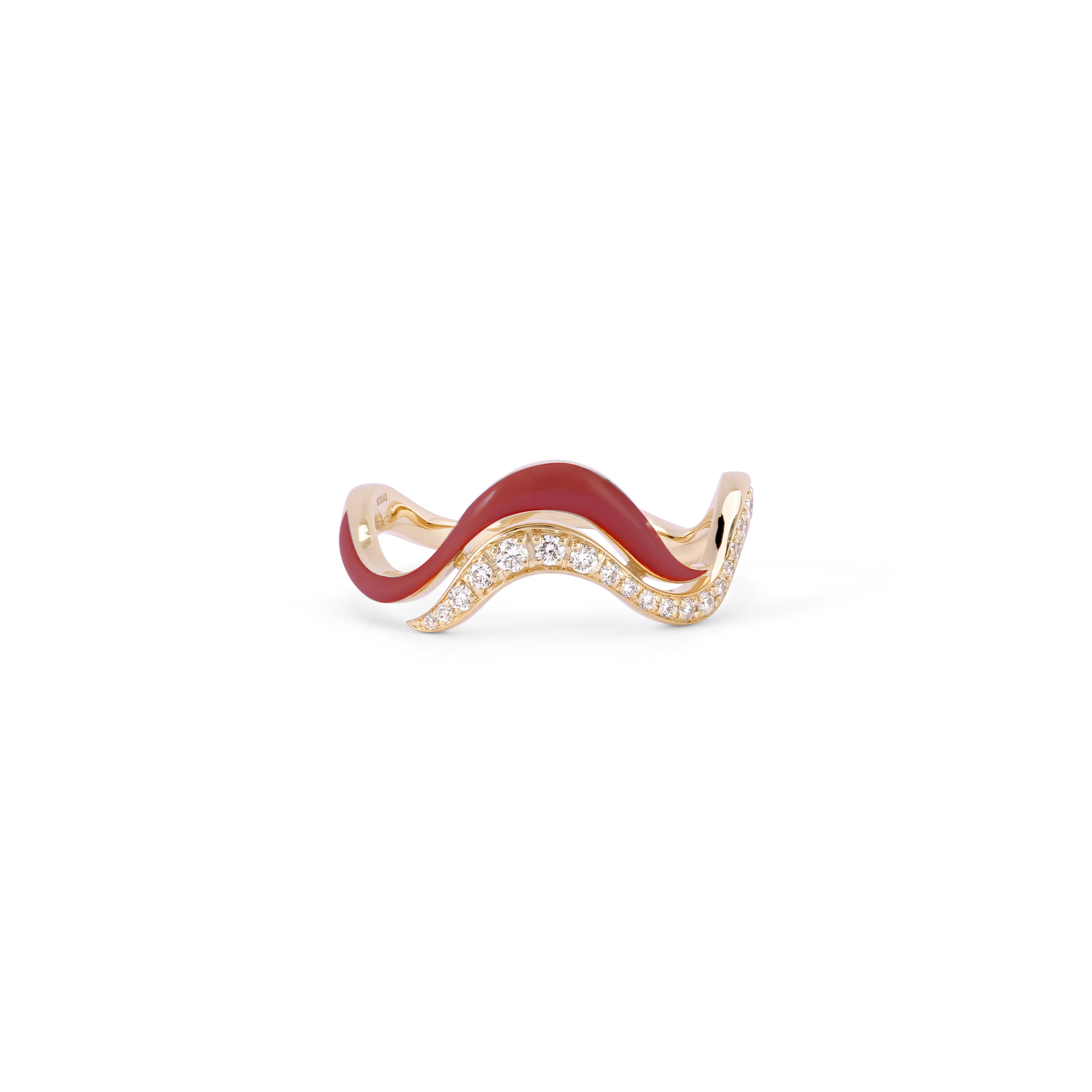 Line Flow Ring - Burgundy