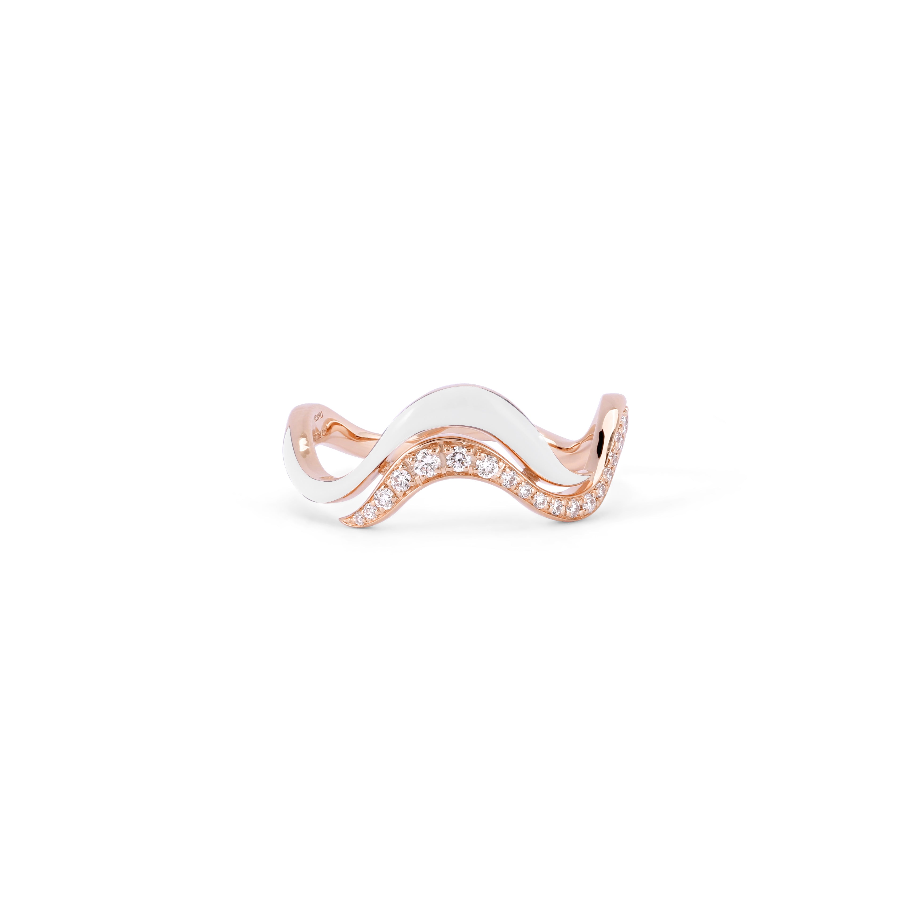 Line Flow Ring - White