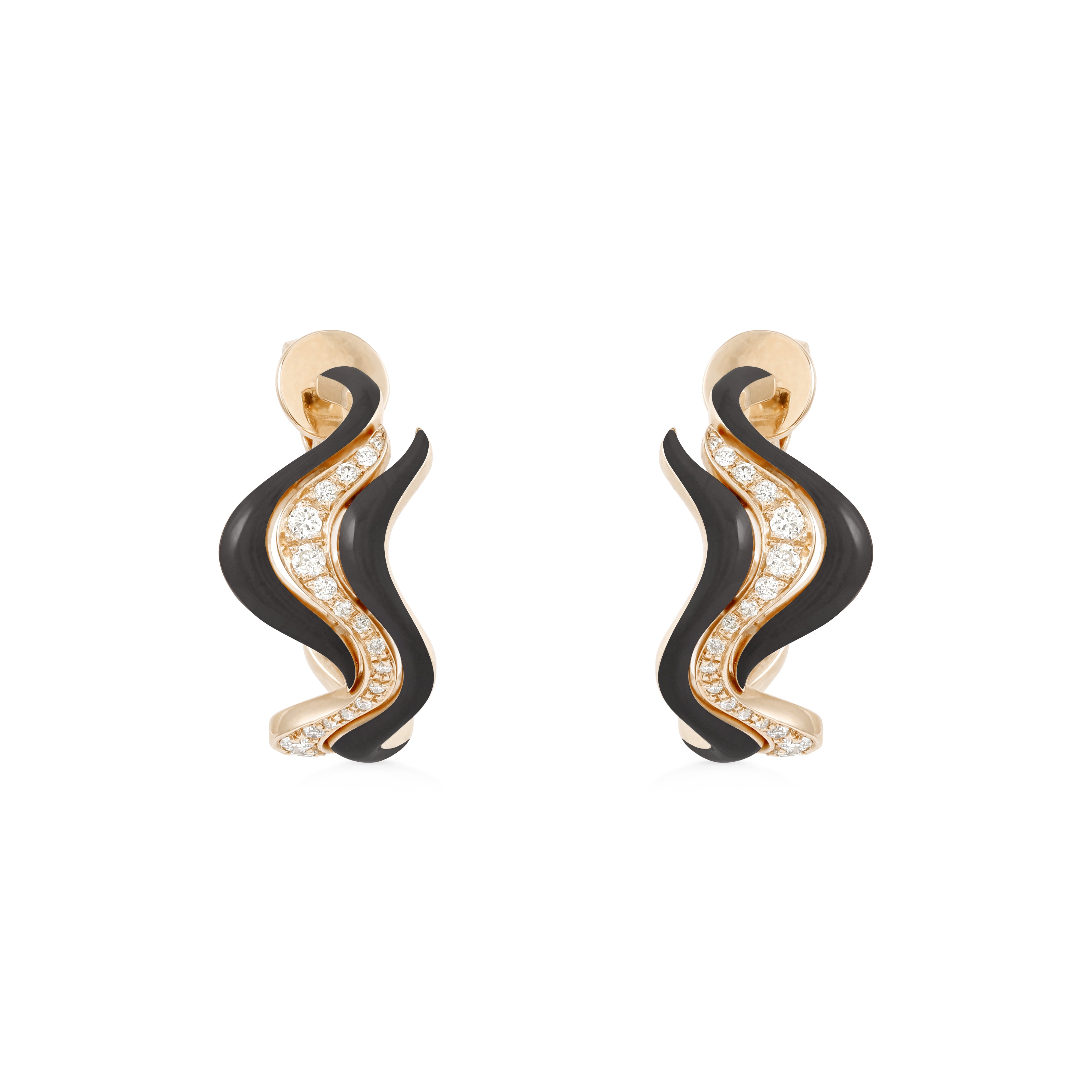 Small Flow Earrings - Black