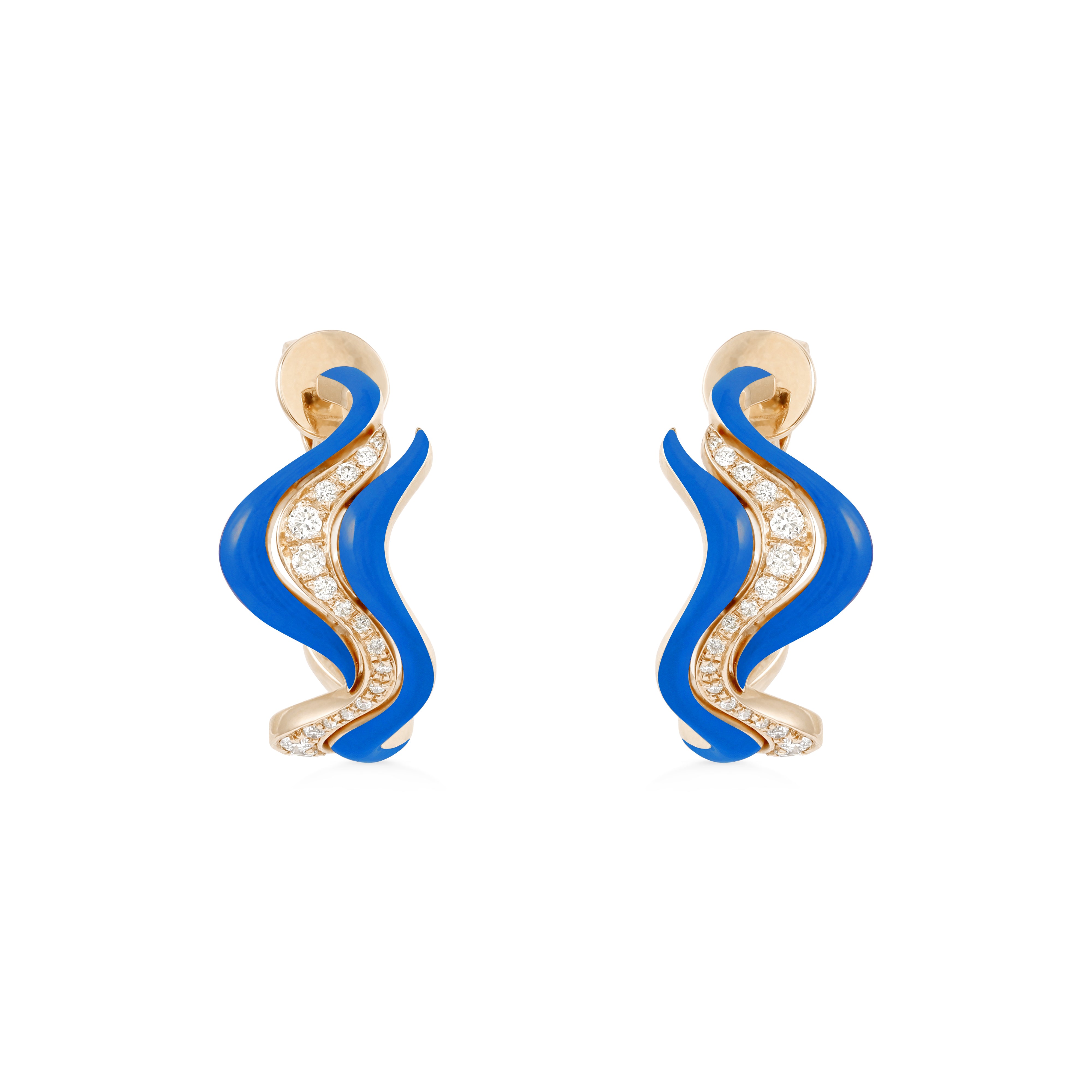 Small Flow Earrings - Blue