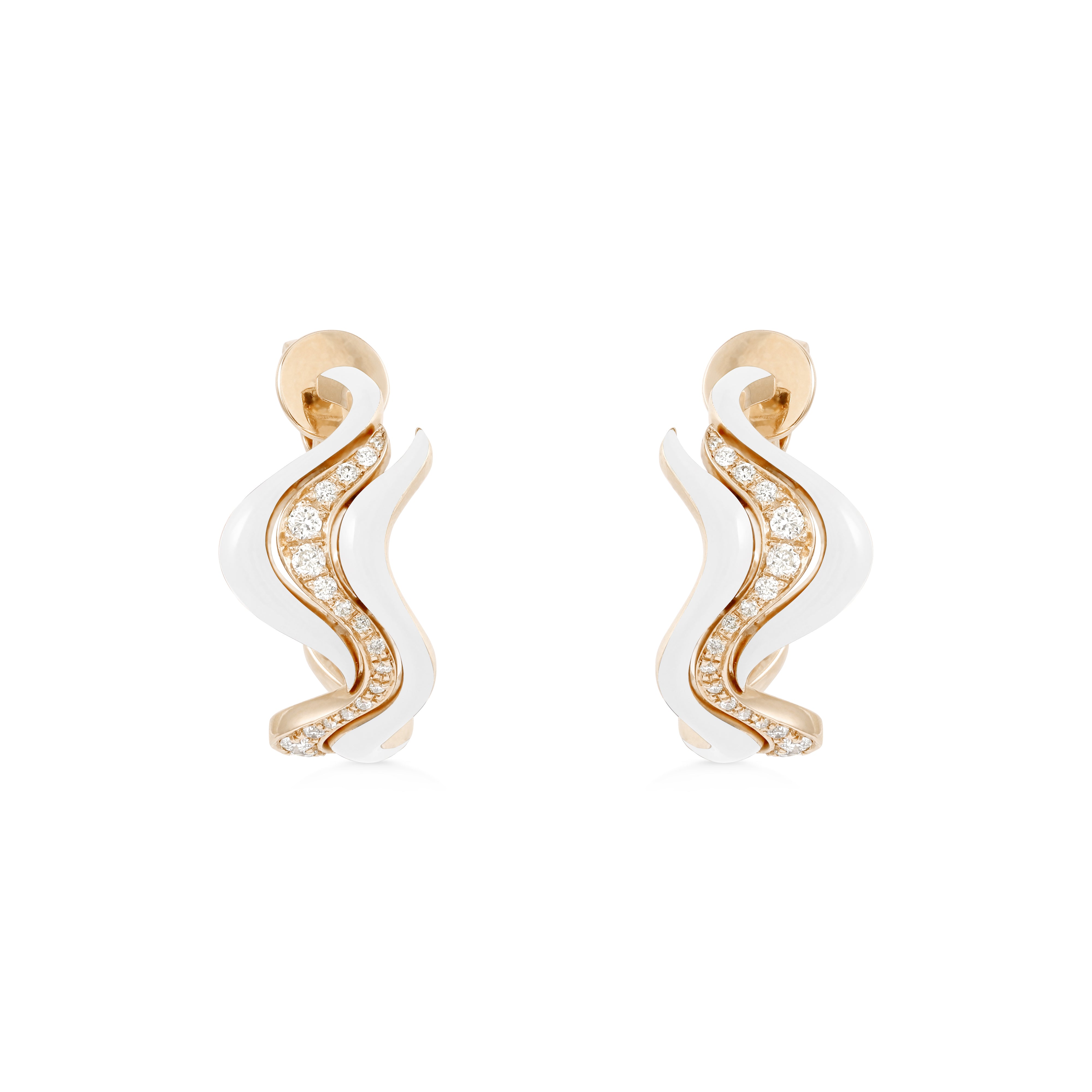 Small Flow Earrings - White