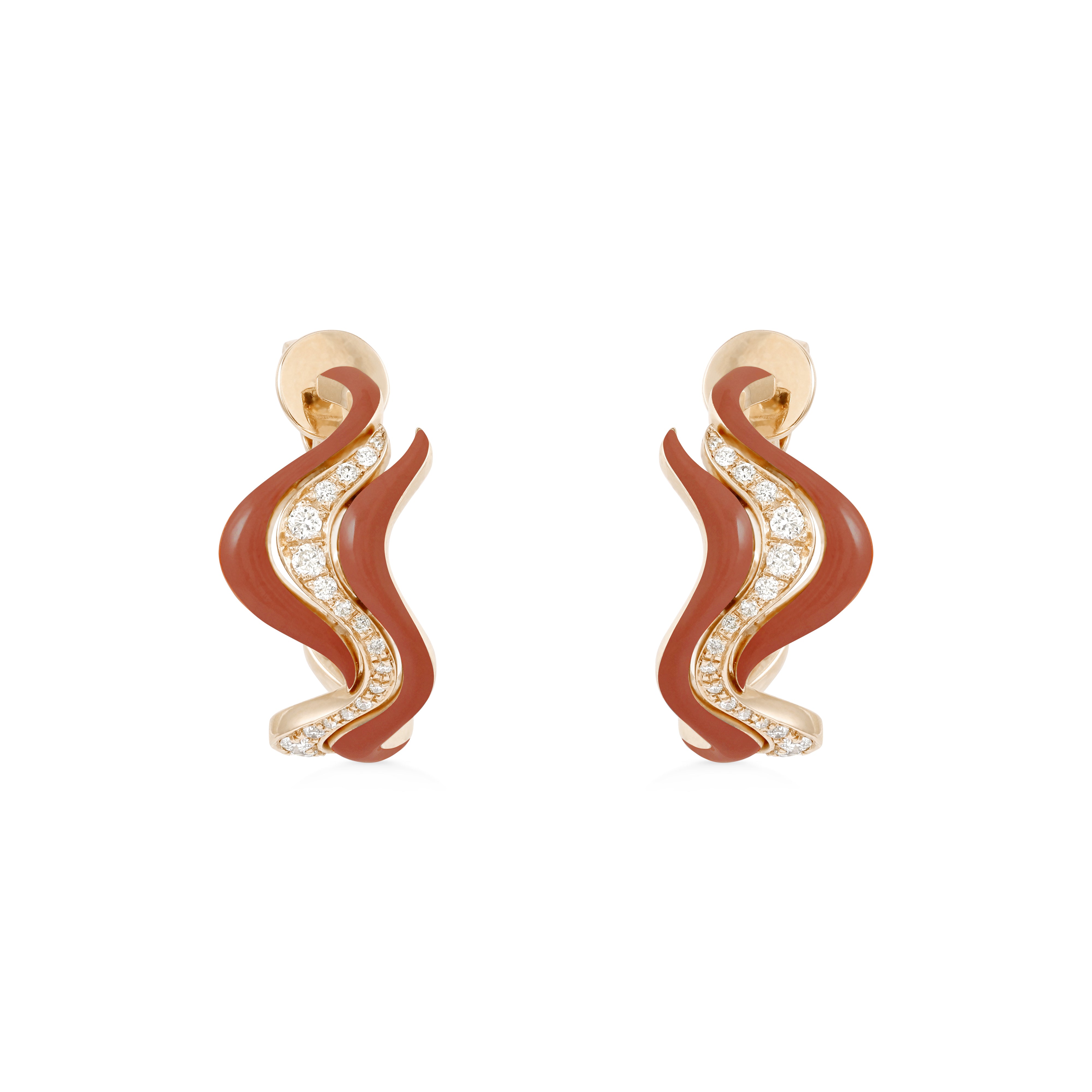 Small Flow Earrings - Burgundy