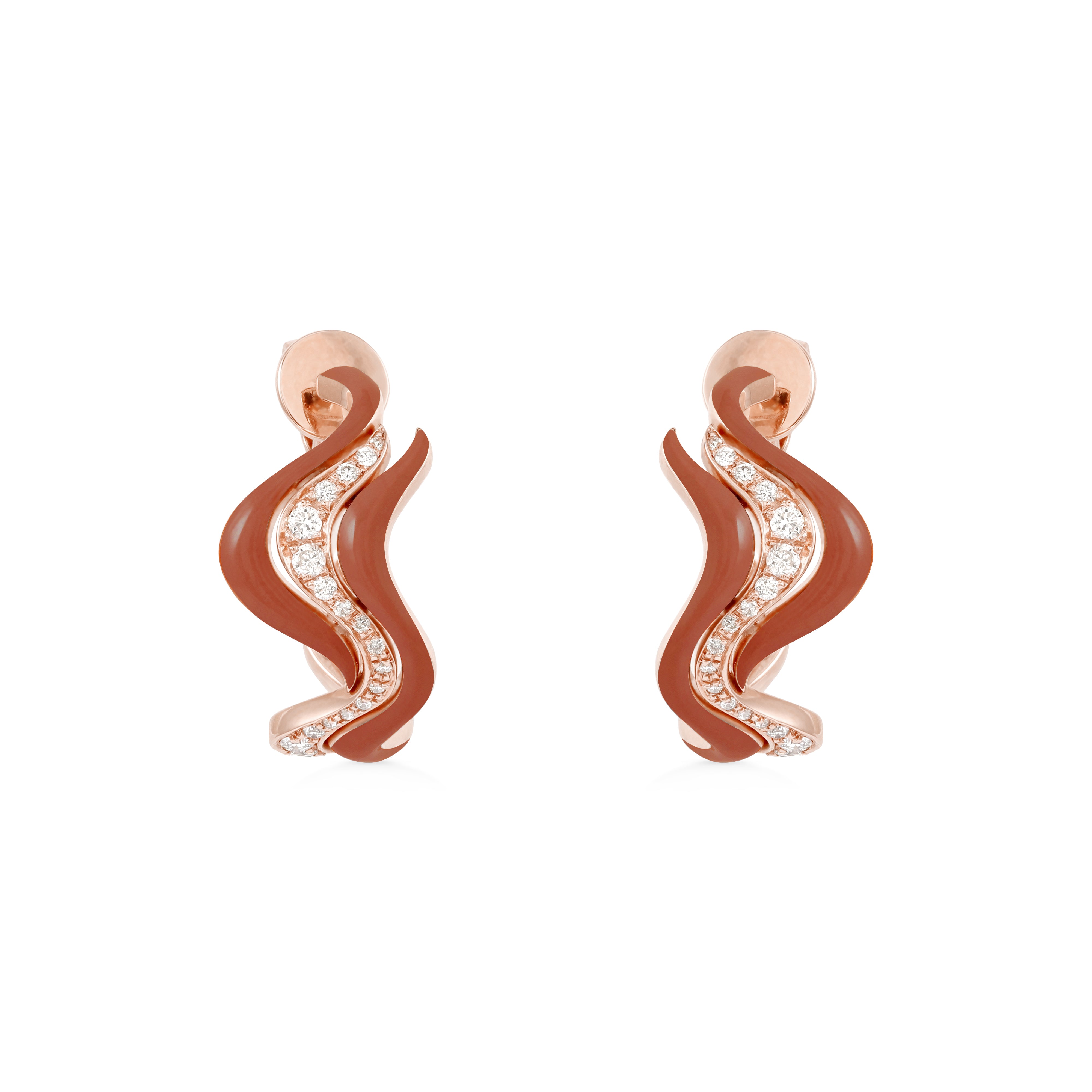 Small Flow Earrings - Burgundy