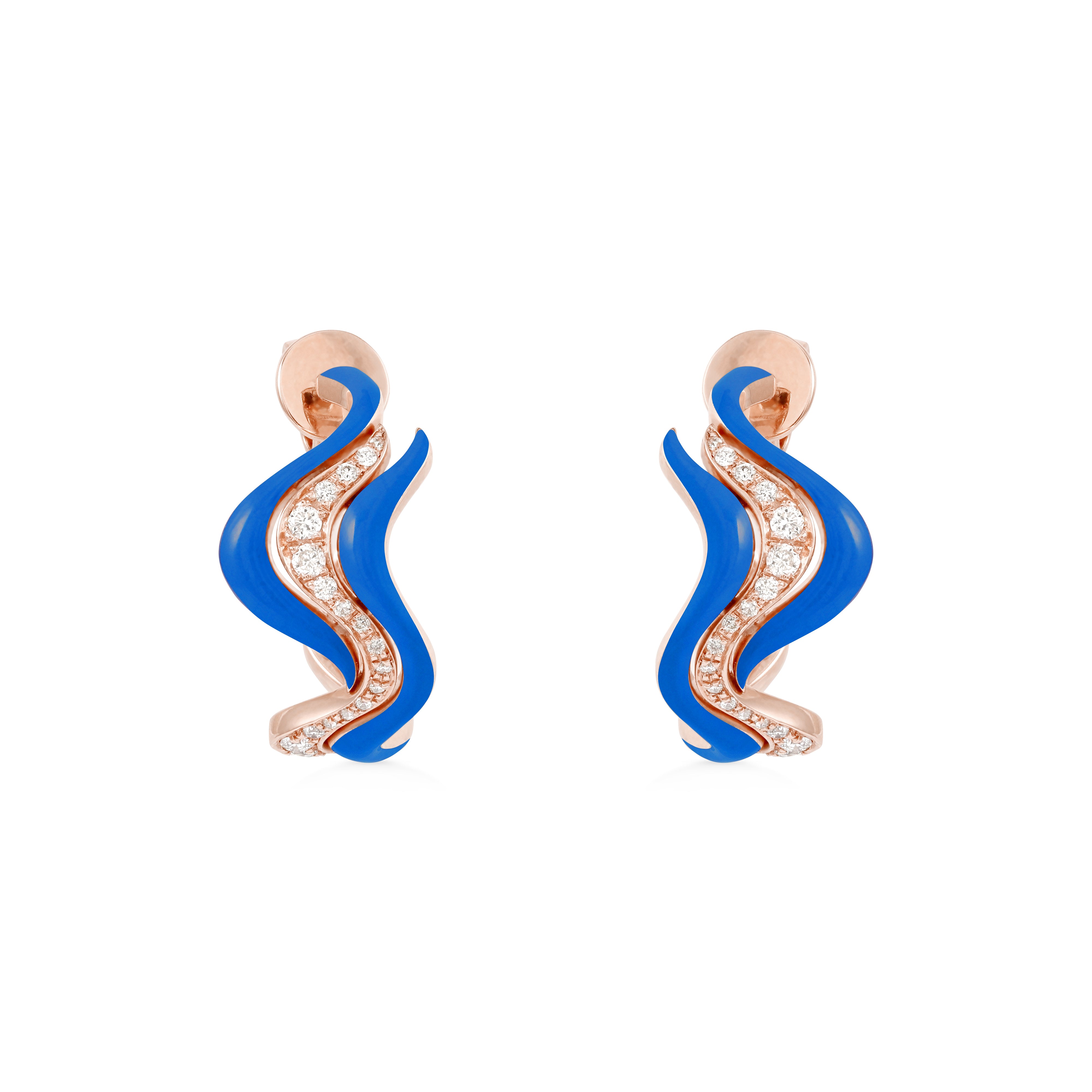 Small Flow Earrings - Blue