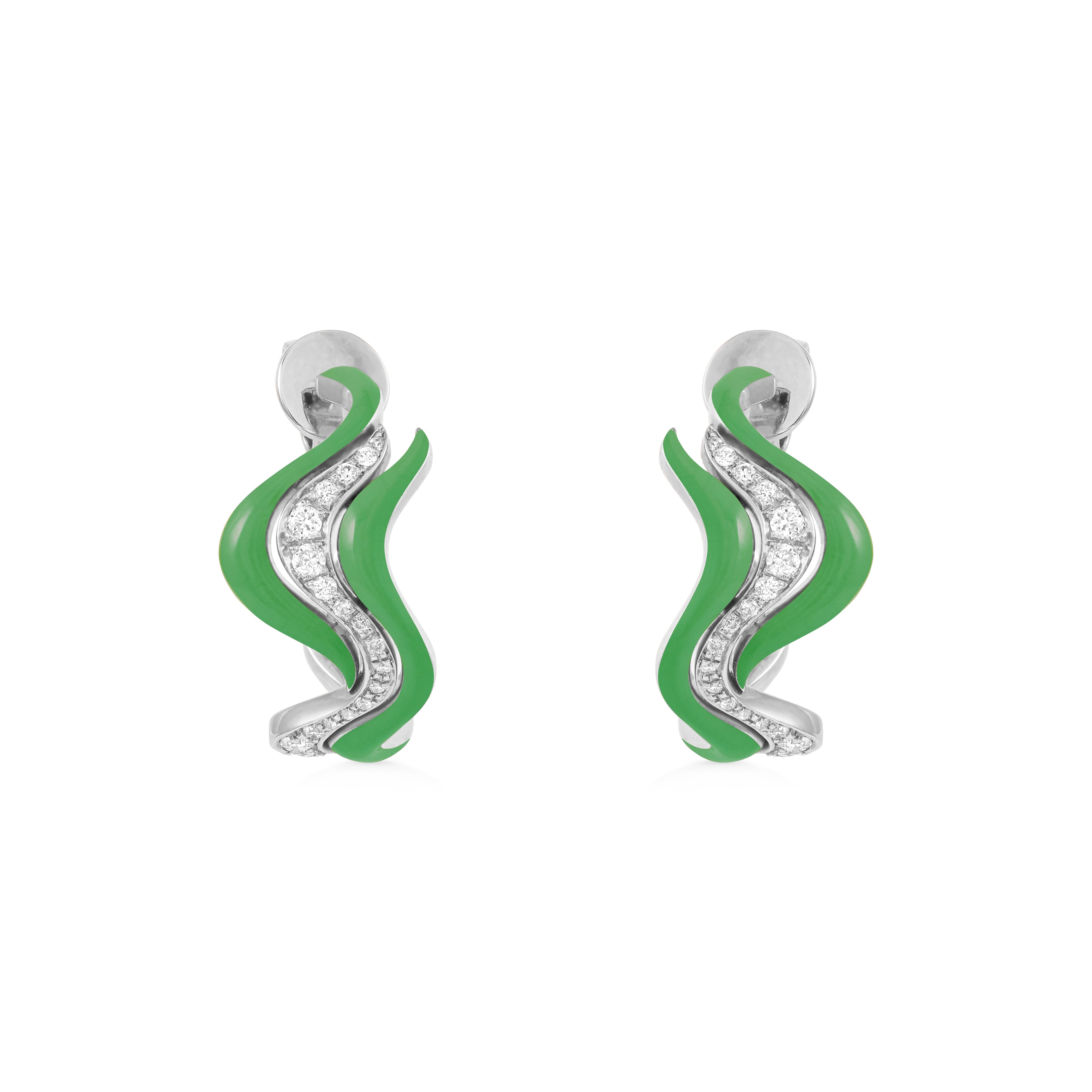 Small Flow Earrings - Green