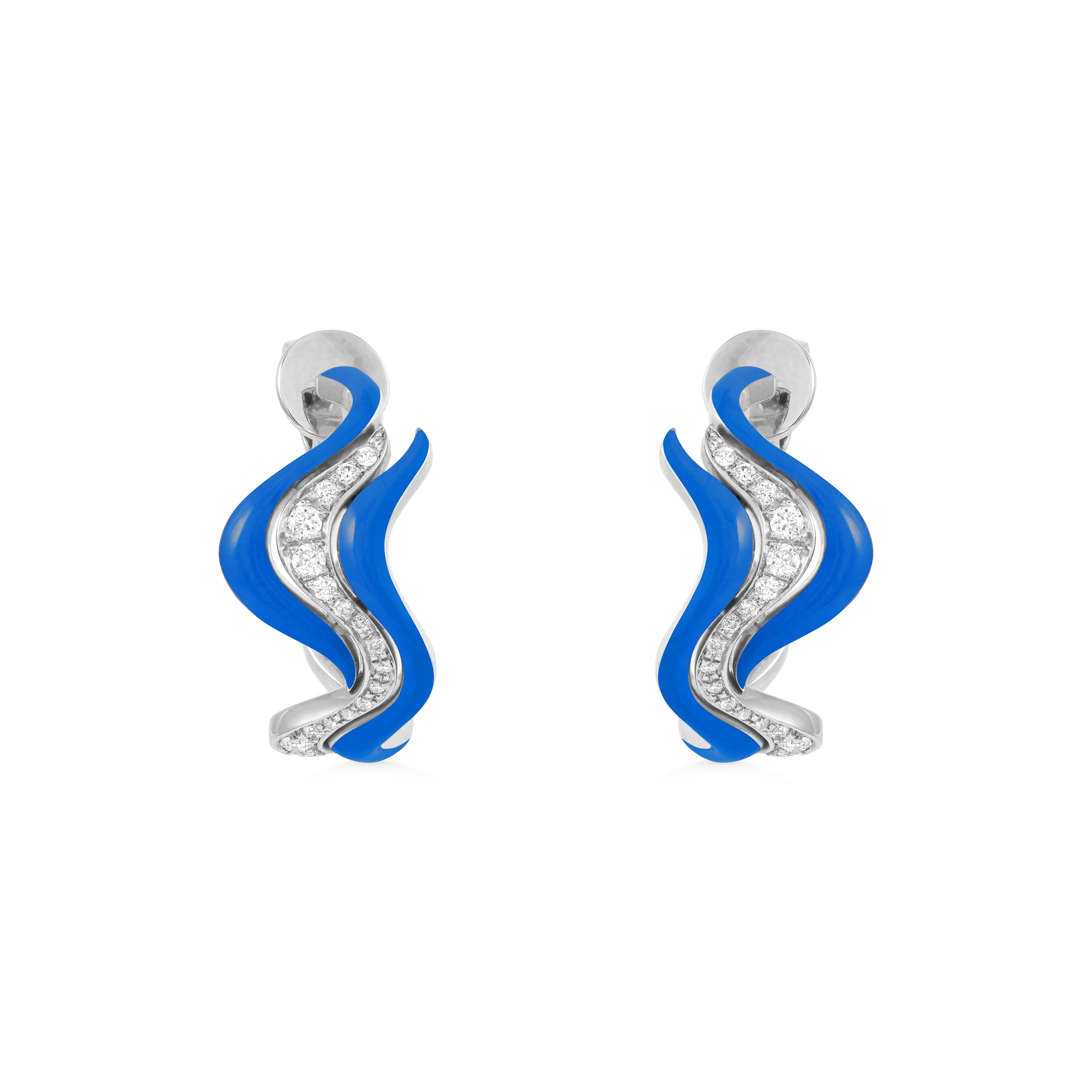 Small Flow Earrings - Blue