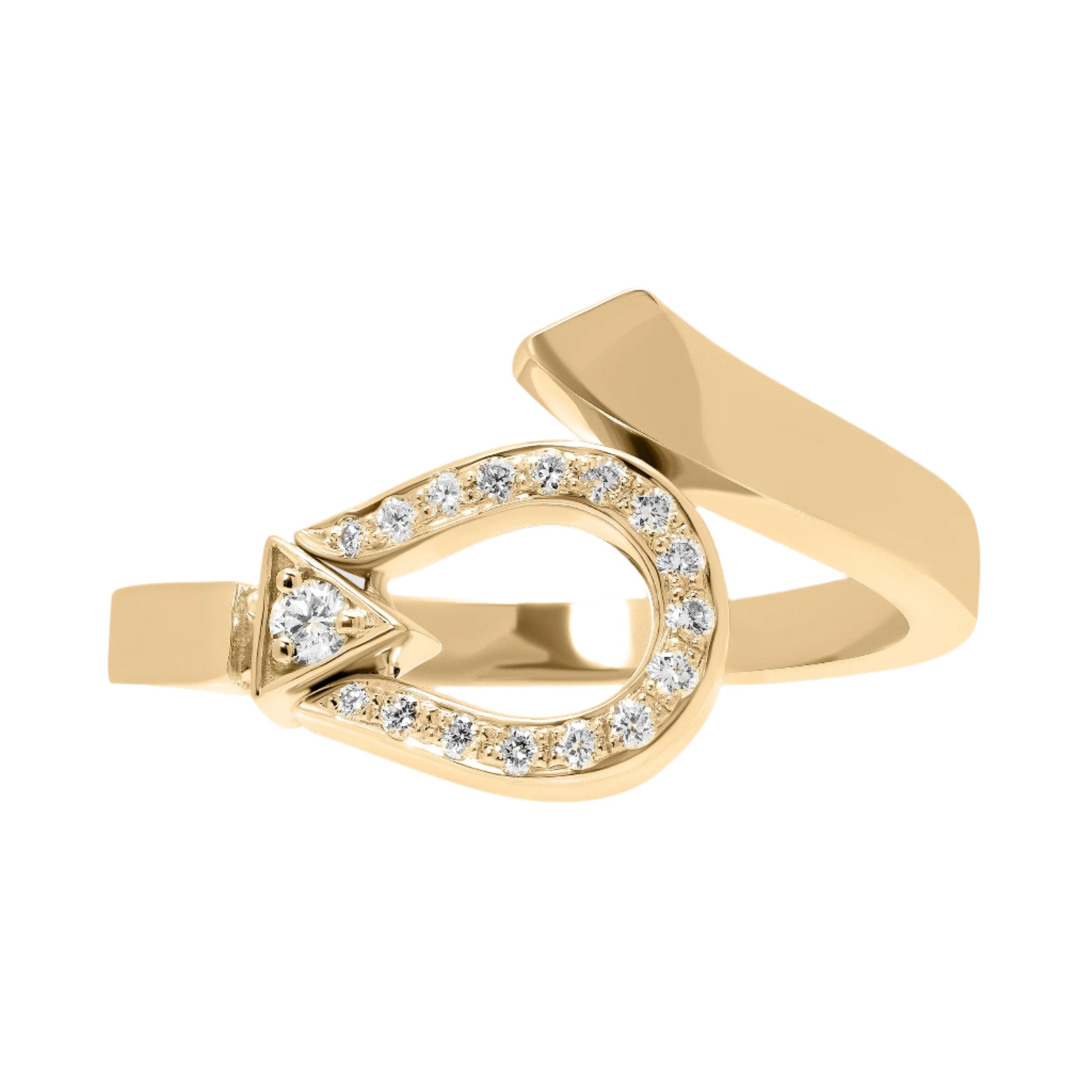 Horse Shoe Ring - Yellow Gold