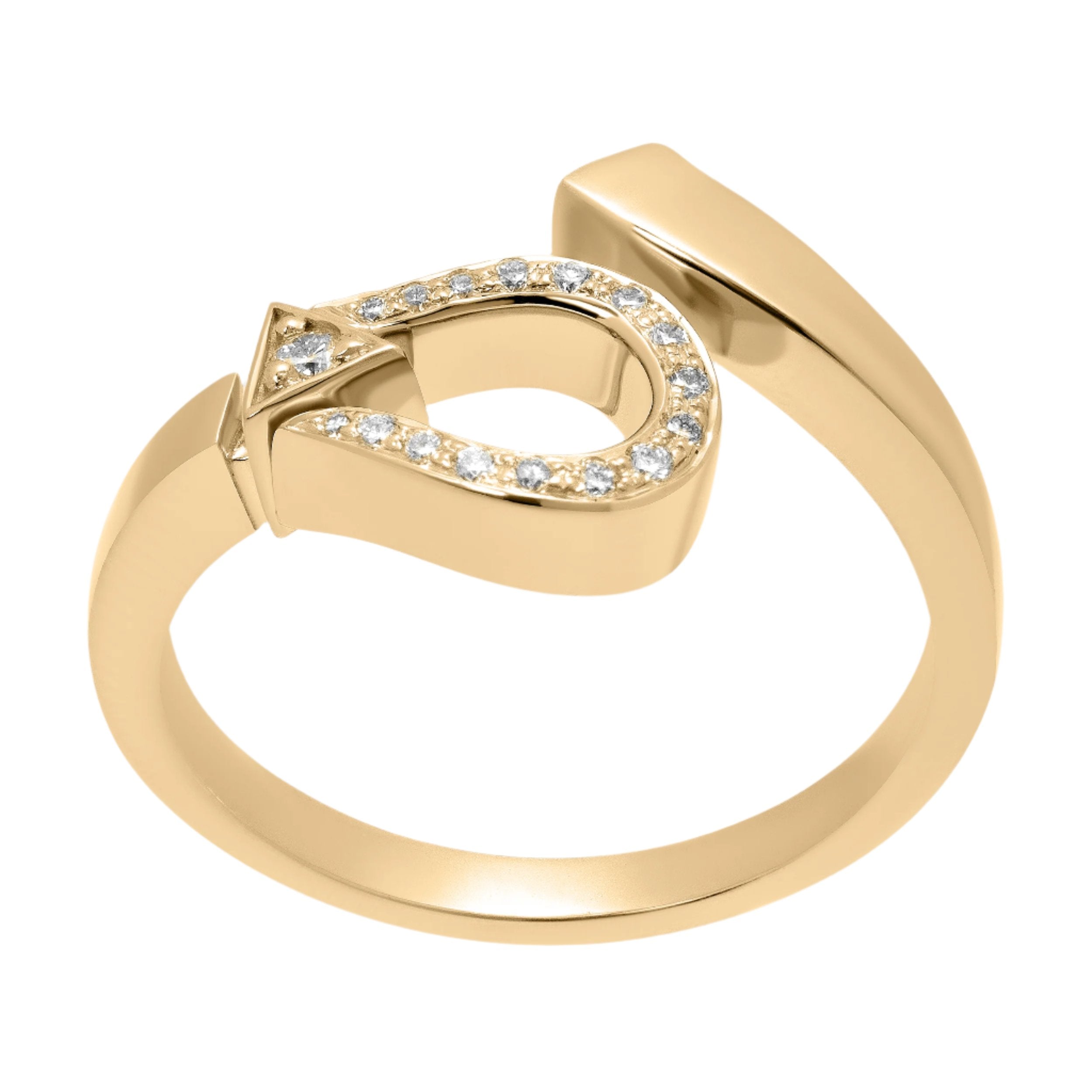 Horse Shoe Ring - Yellow Gold