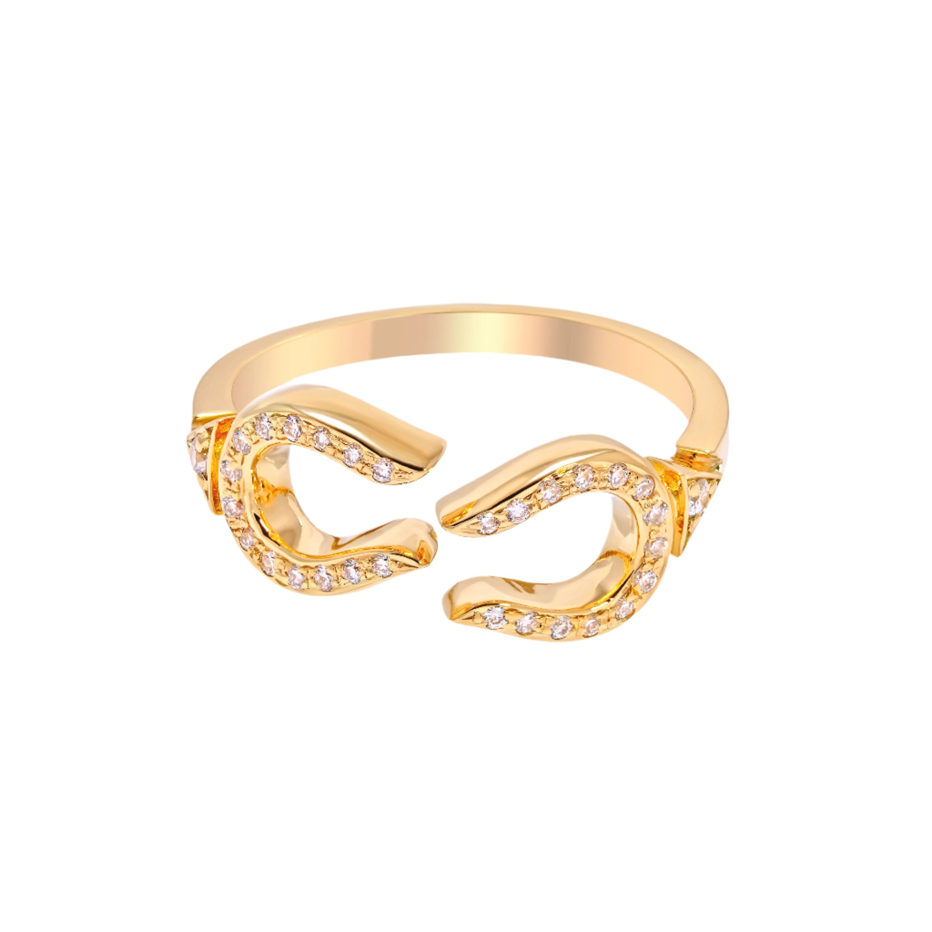 Horse Shoe Ring - Yellow Gold