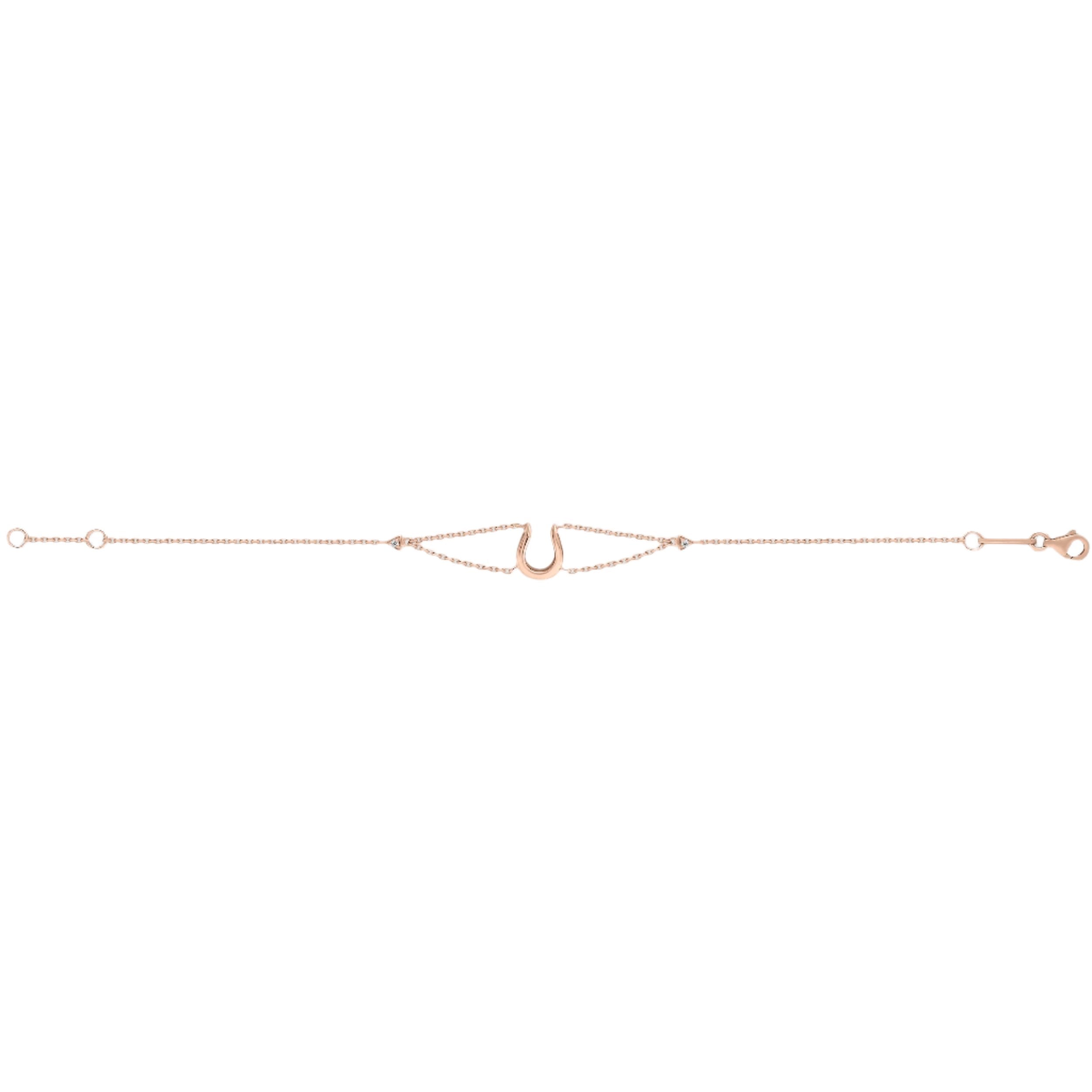Horse Shoe Bracelet - Rose Gold