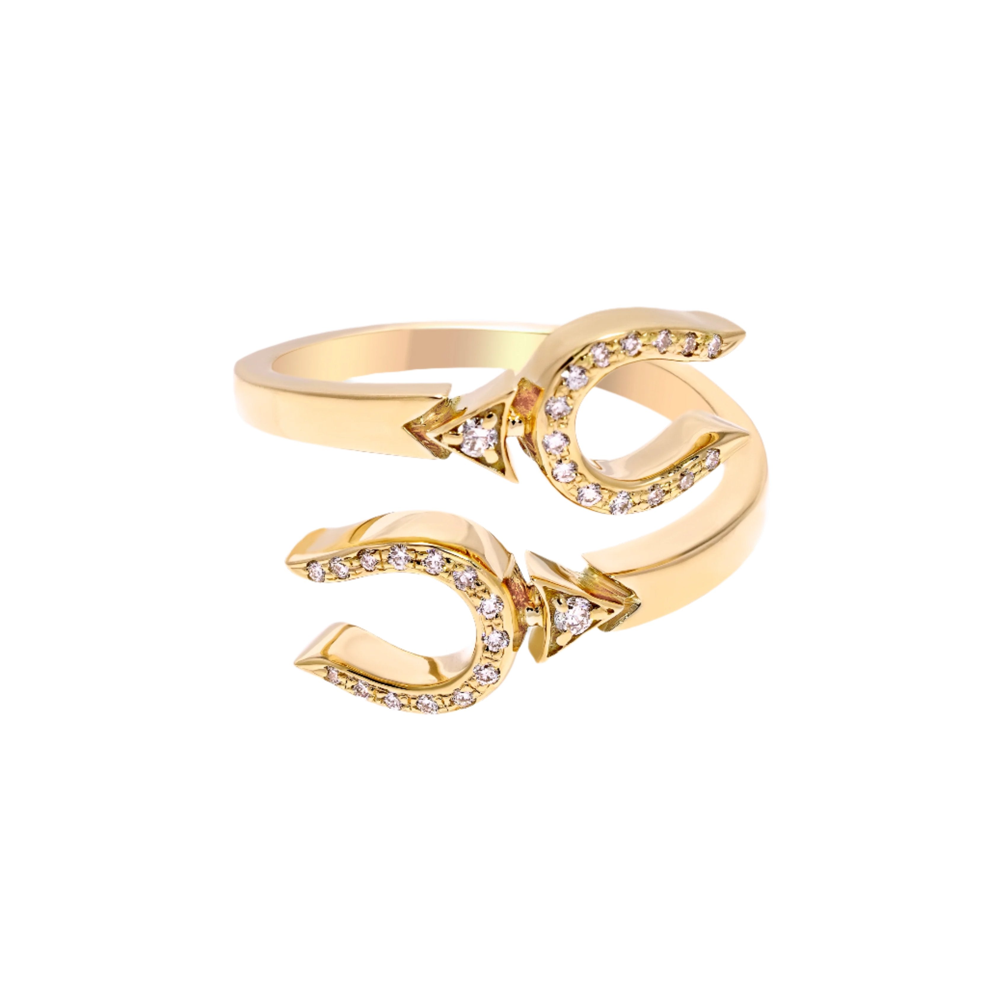 Horse Shoe Ring - Yellow Gold