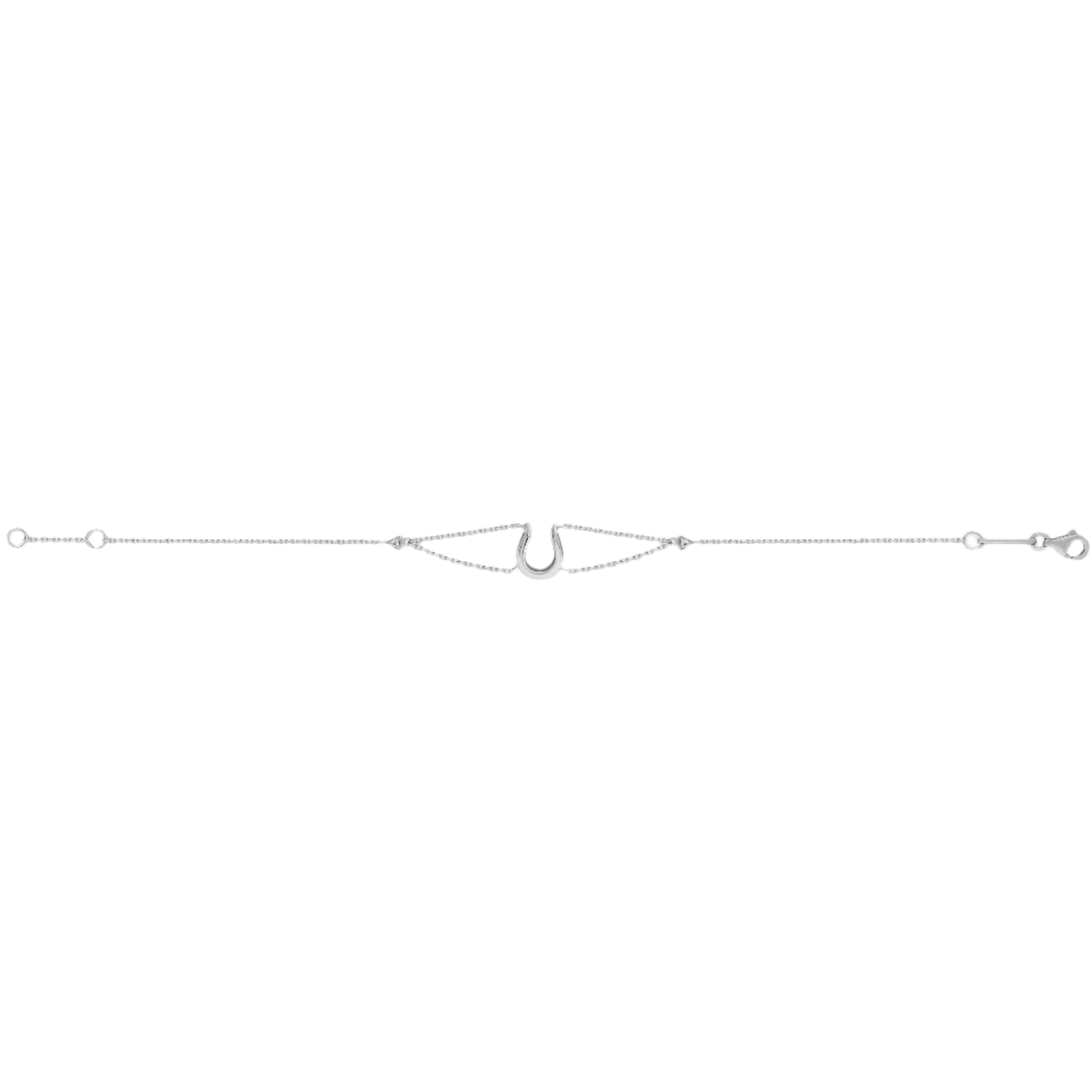 Horse Shoe Bracelet - White Gold