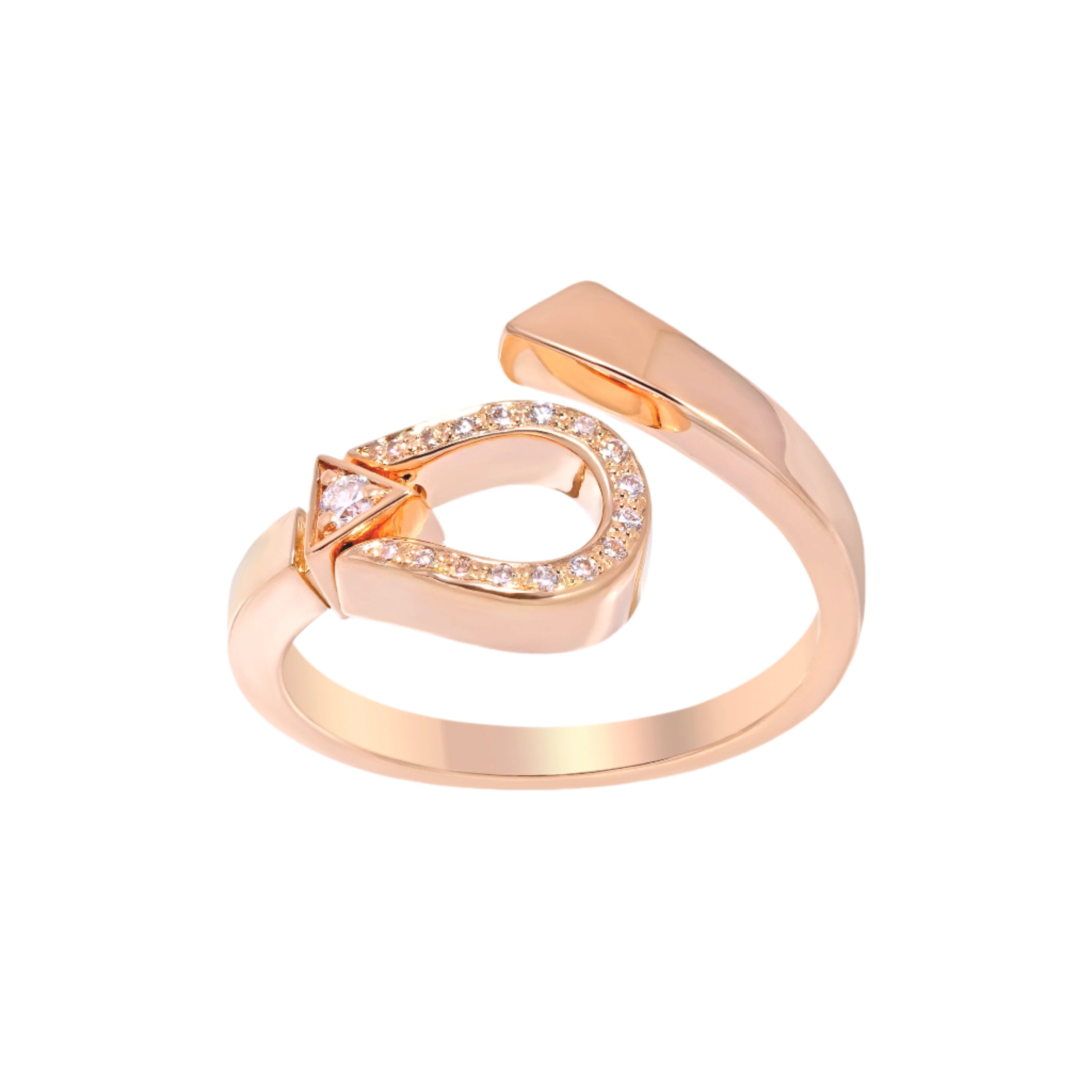 Horse Shoe Ring - Rose Gold