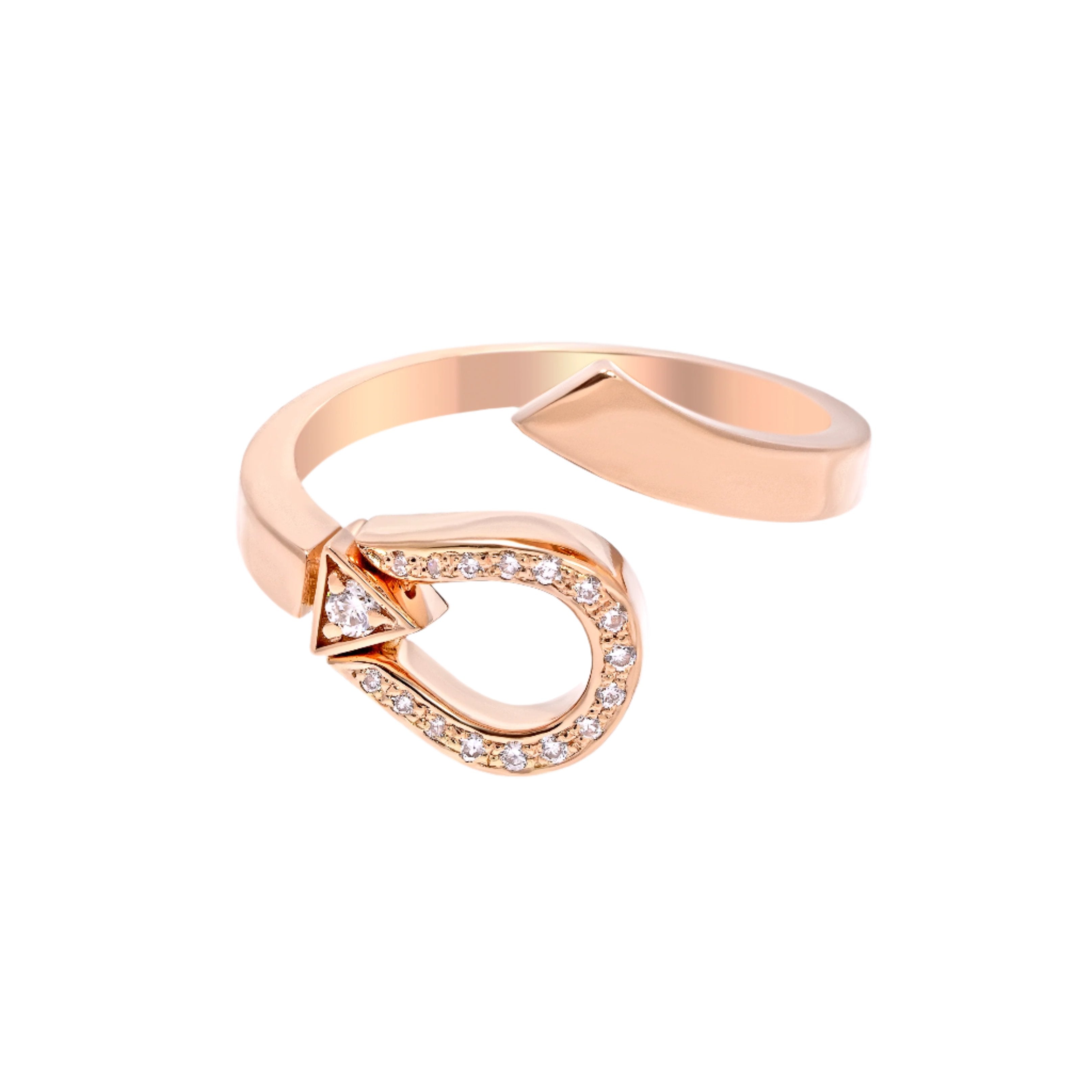 Horse Shoe Ring - Rose Gold