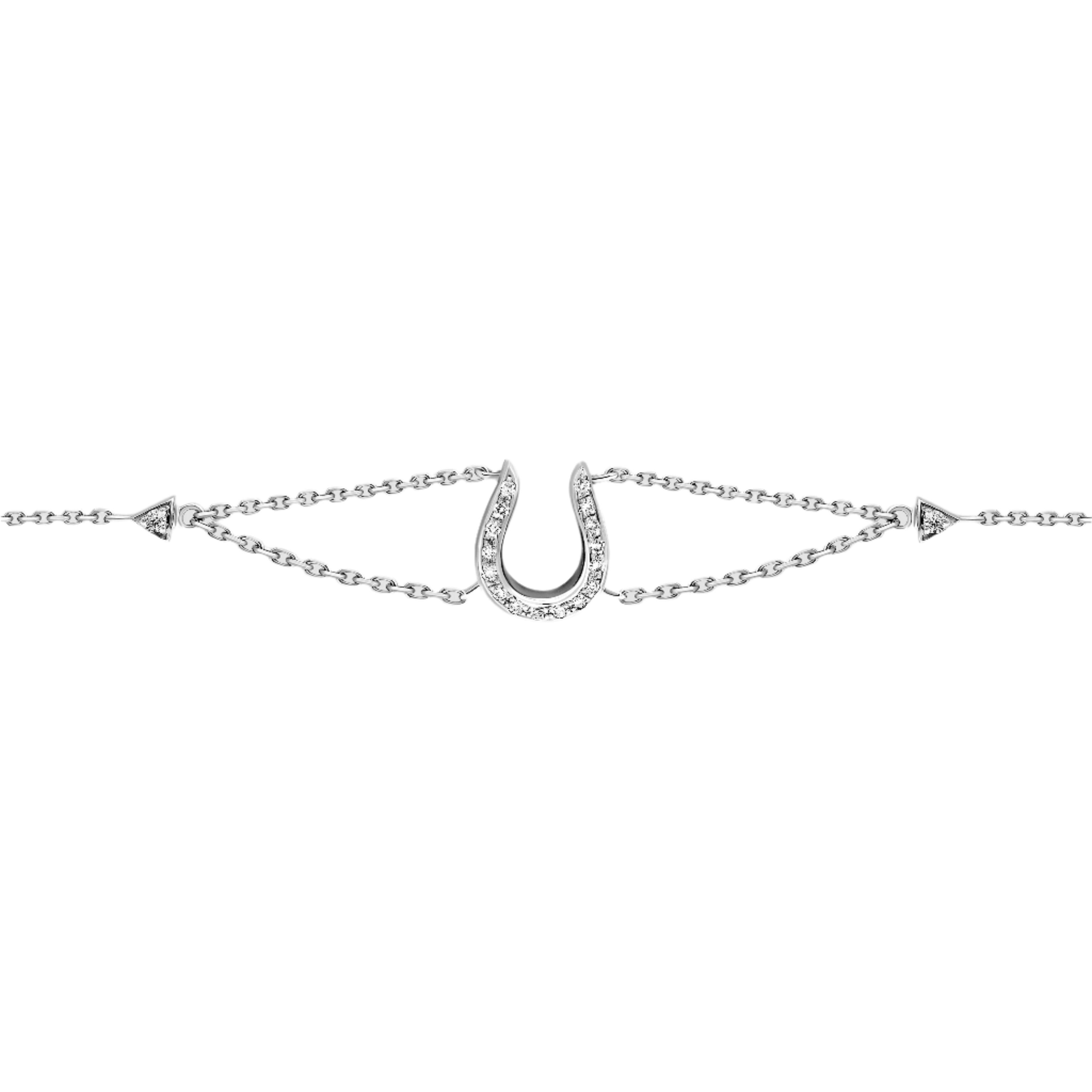 Horse Shoe Bracelet - White Gold