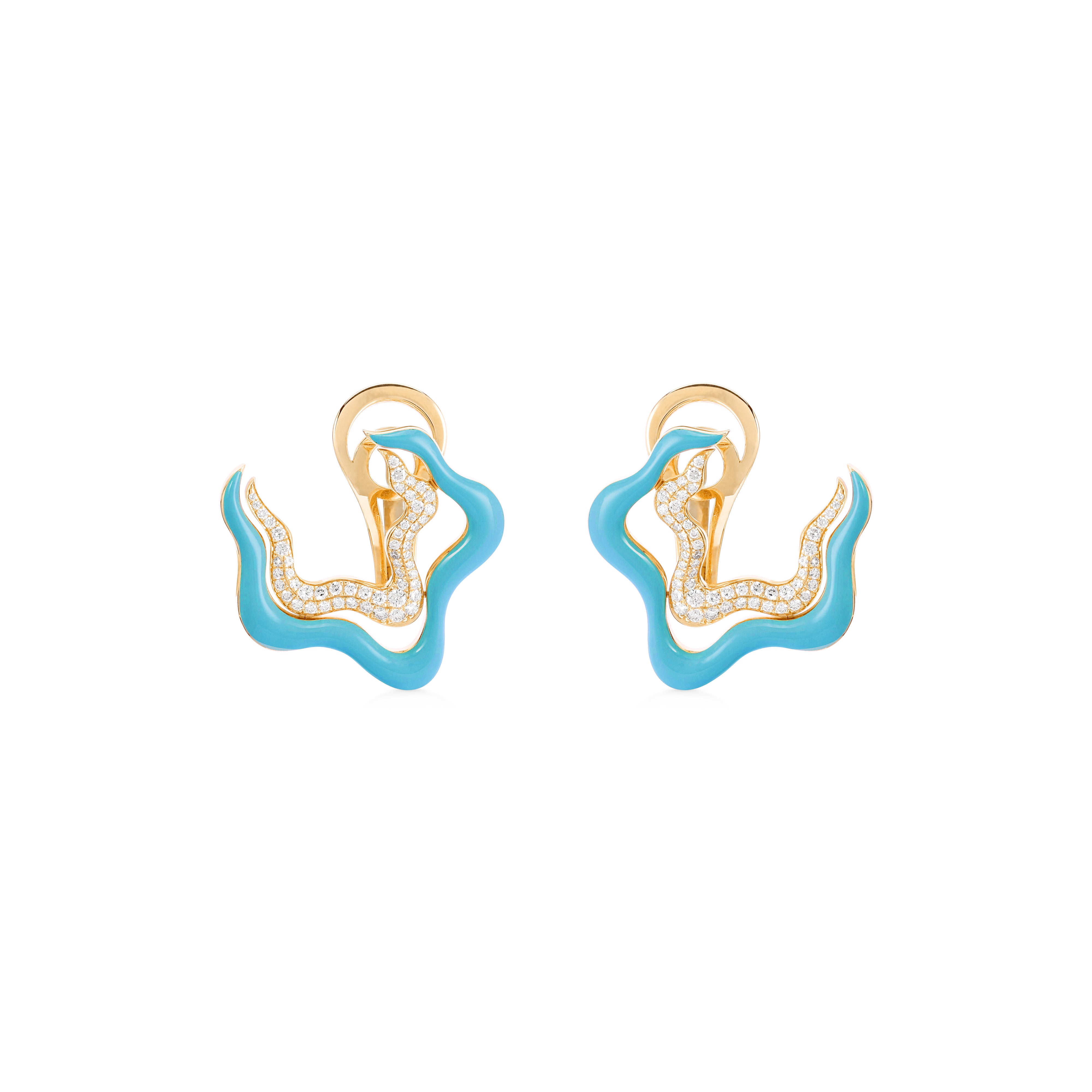 Flow Earring - Blue