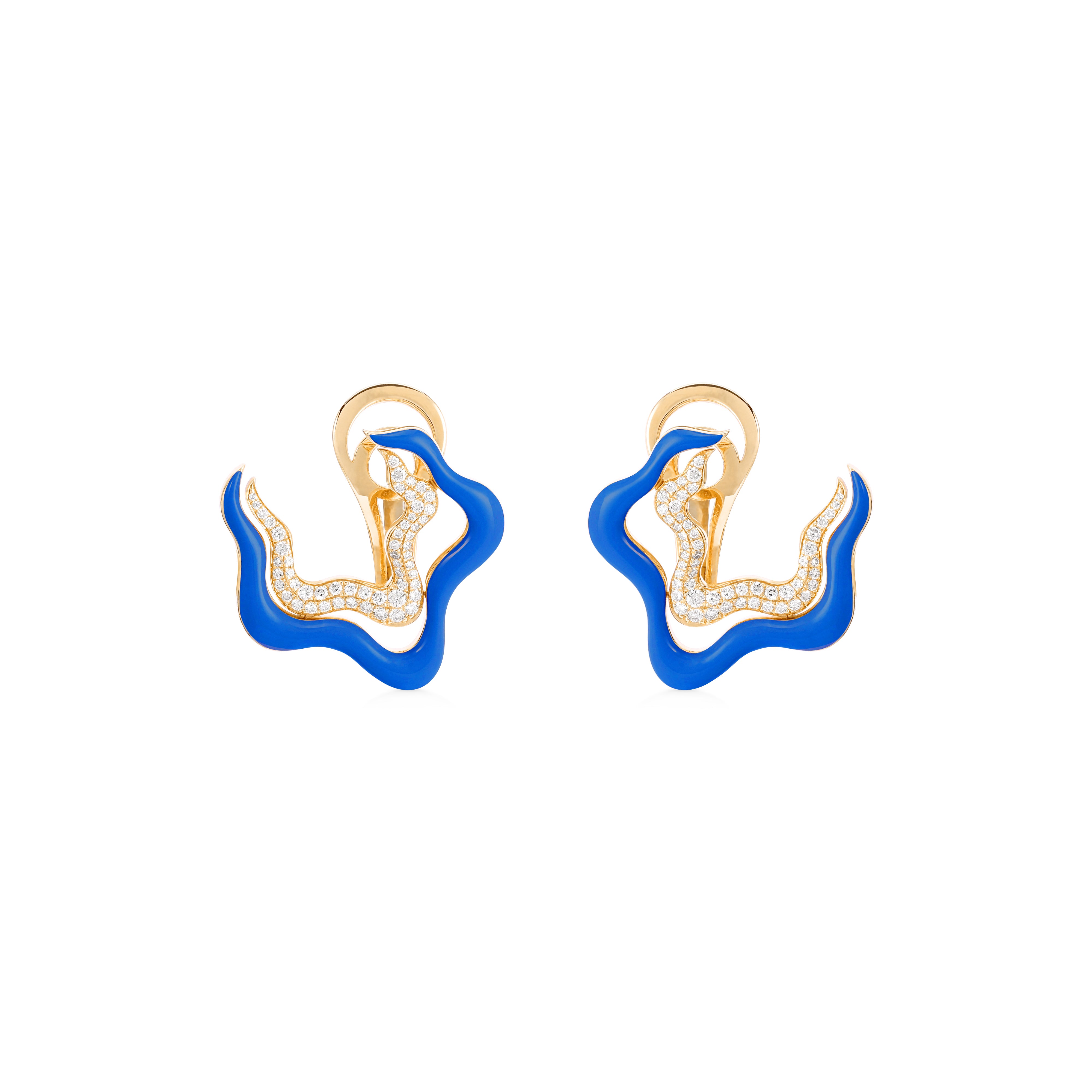 Flow Earring - Blue