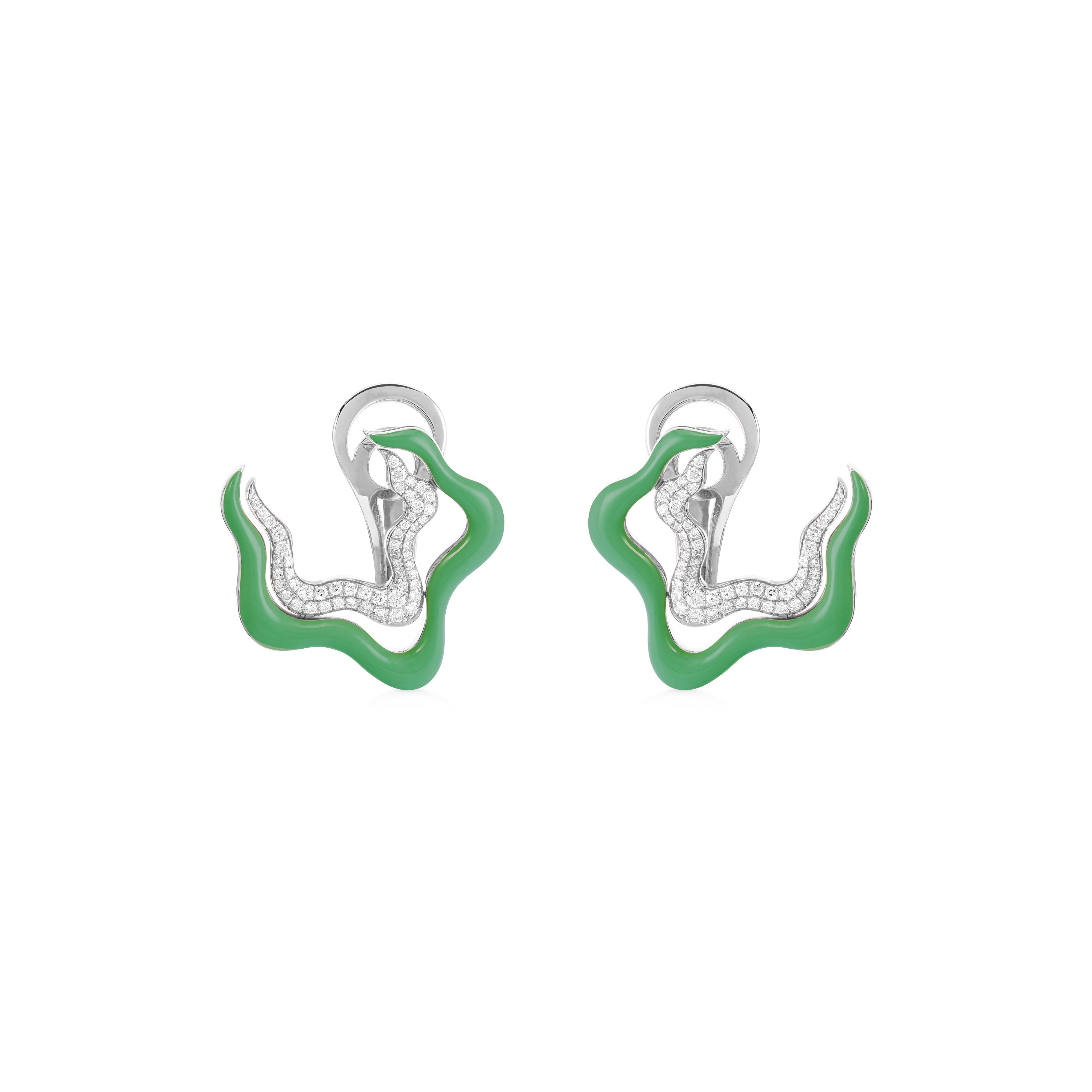 Flow Earring - Green