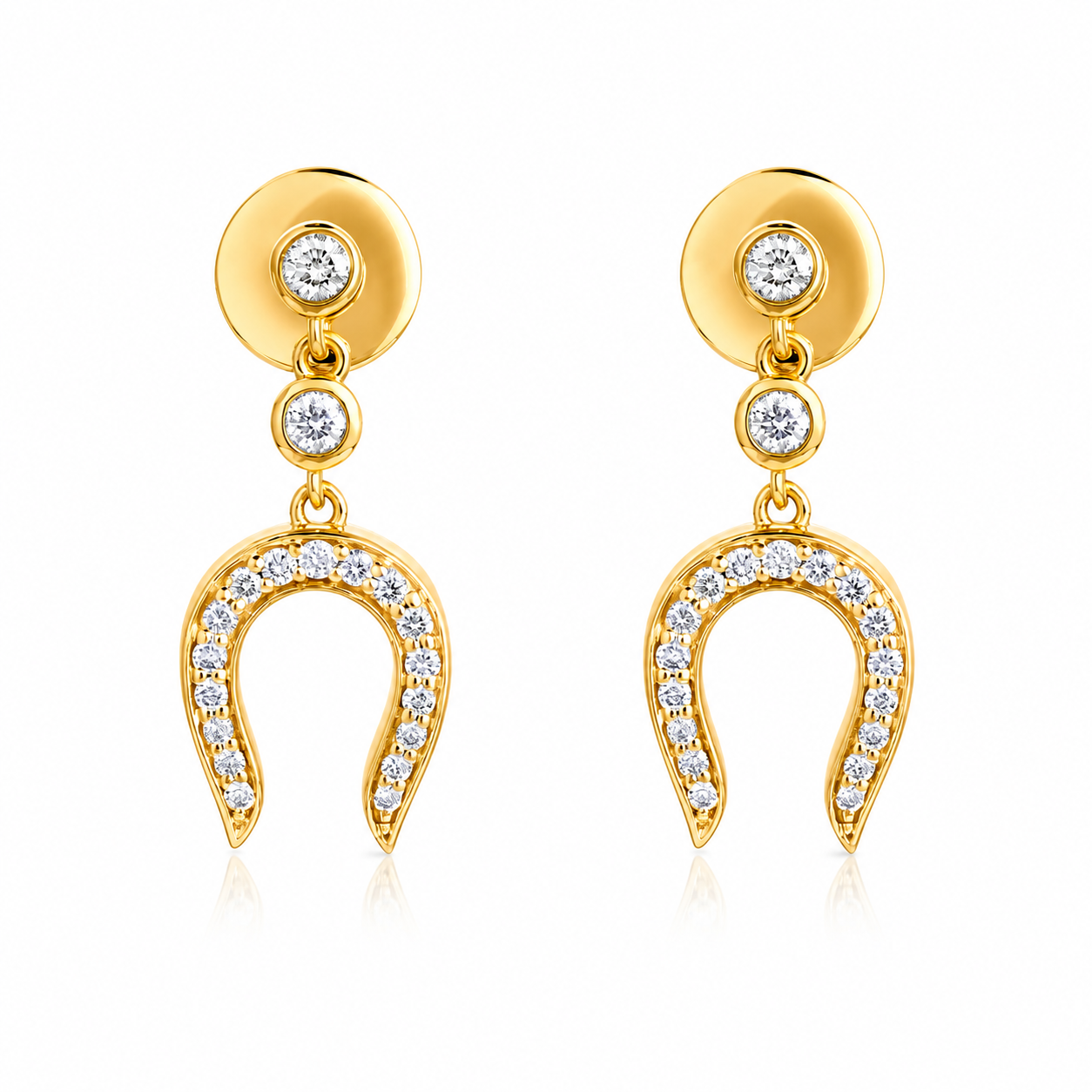 HORSESHOE DROP EARRINGS