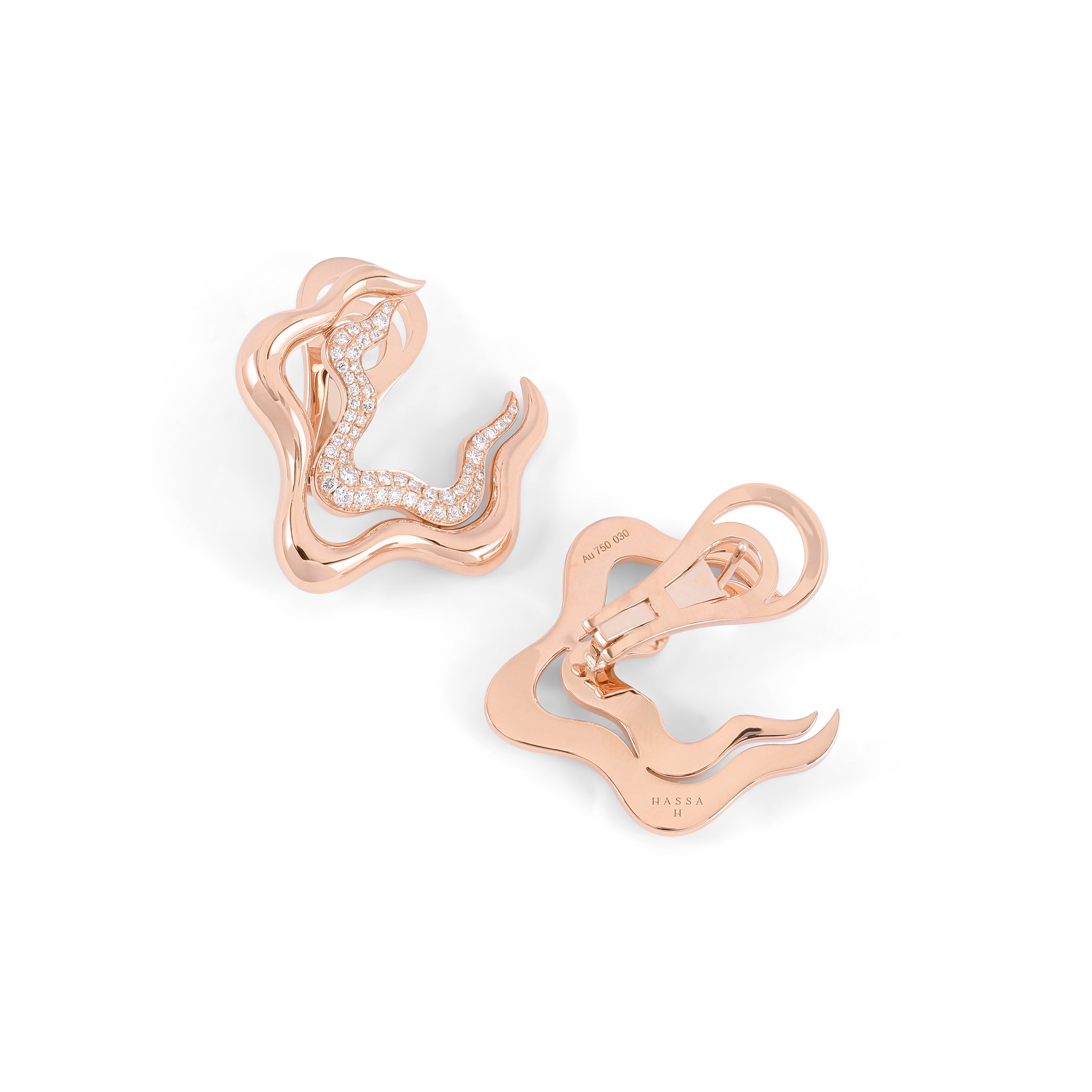 Rose Gold Flow Earrings