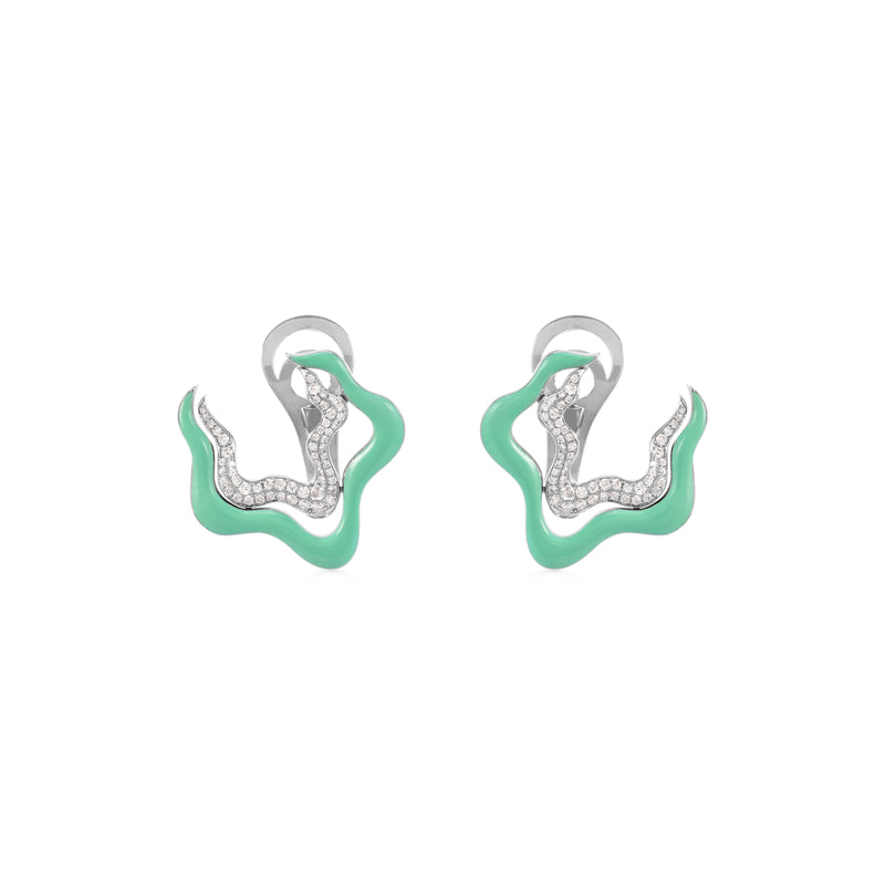 Mint Green Flow Earring