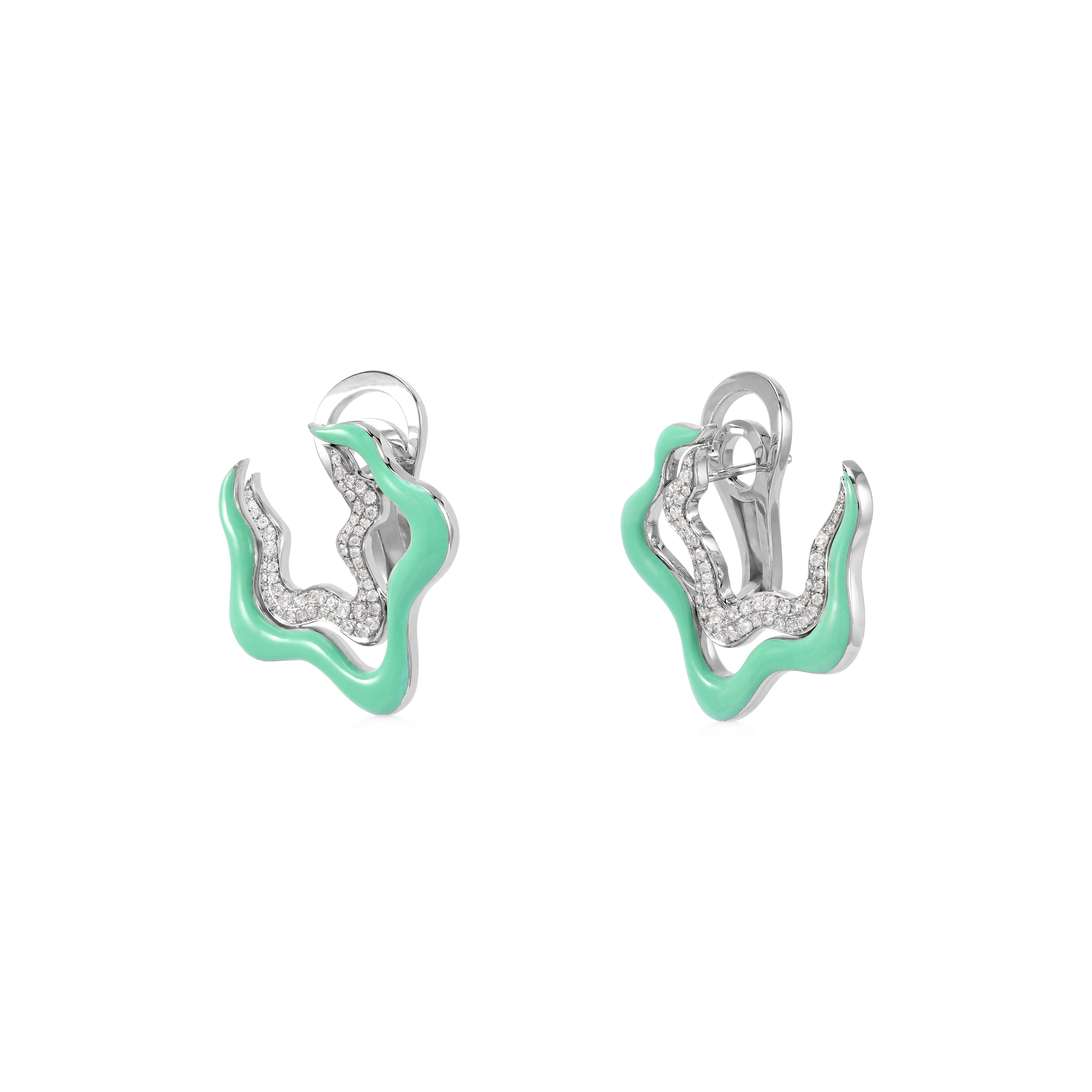 Mint Green Flow Earring