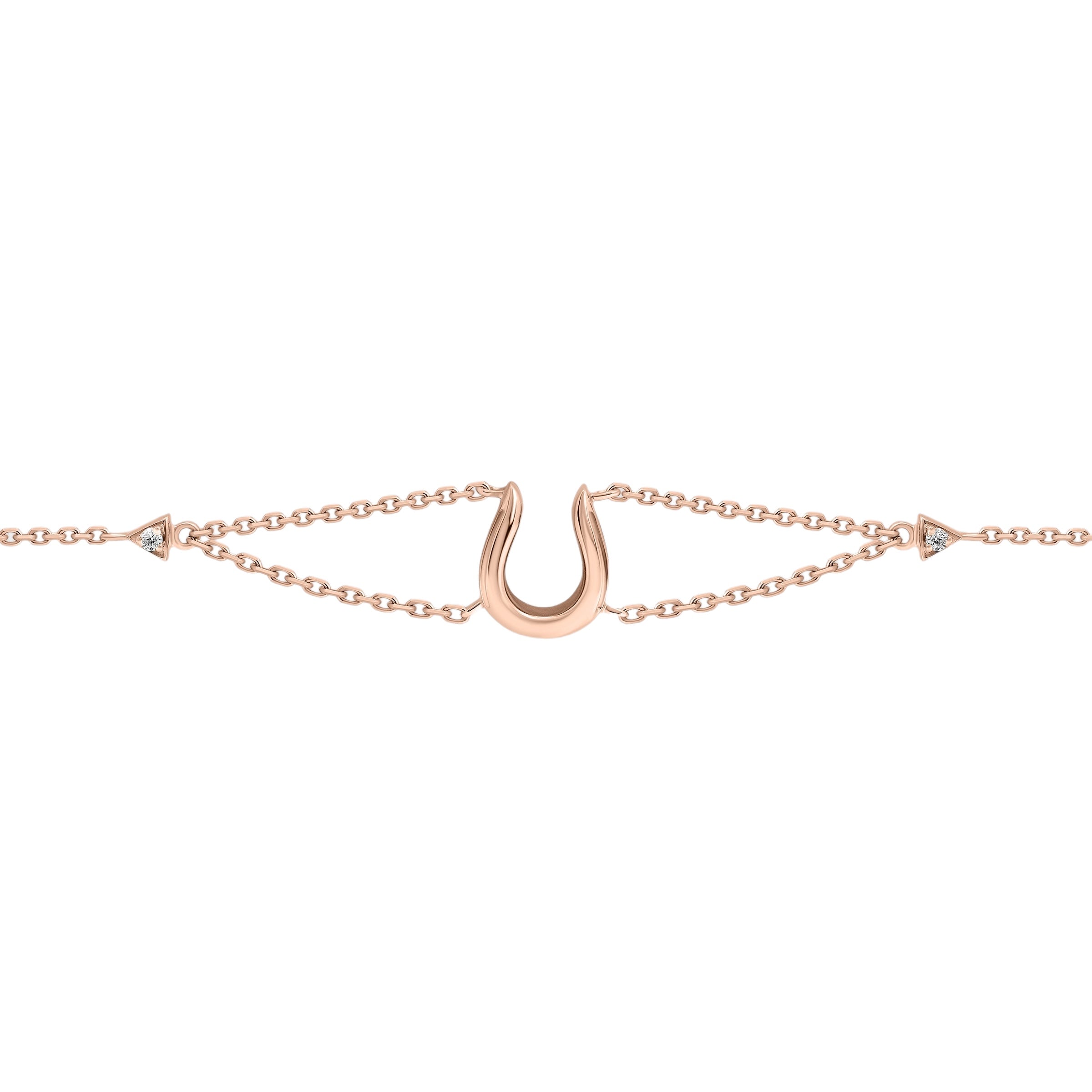 Horse Shoe Bracelet - Rose Gold