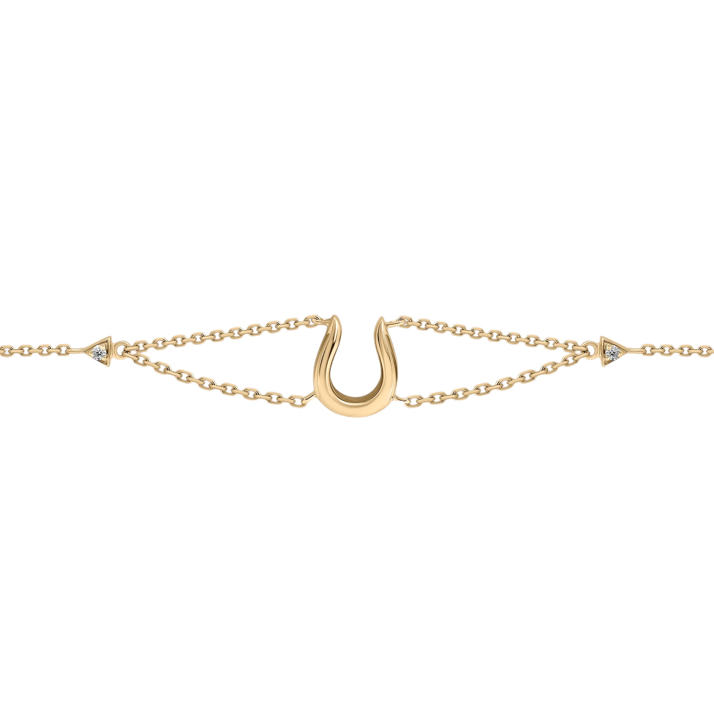 Horse Shoe Bracelet - Yellow Gold