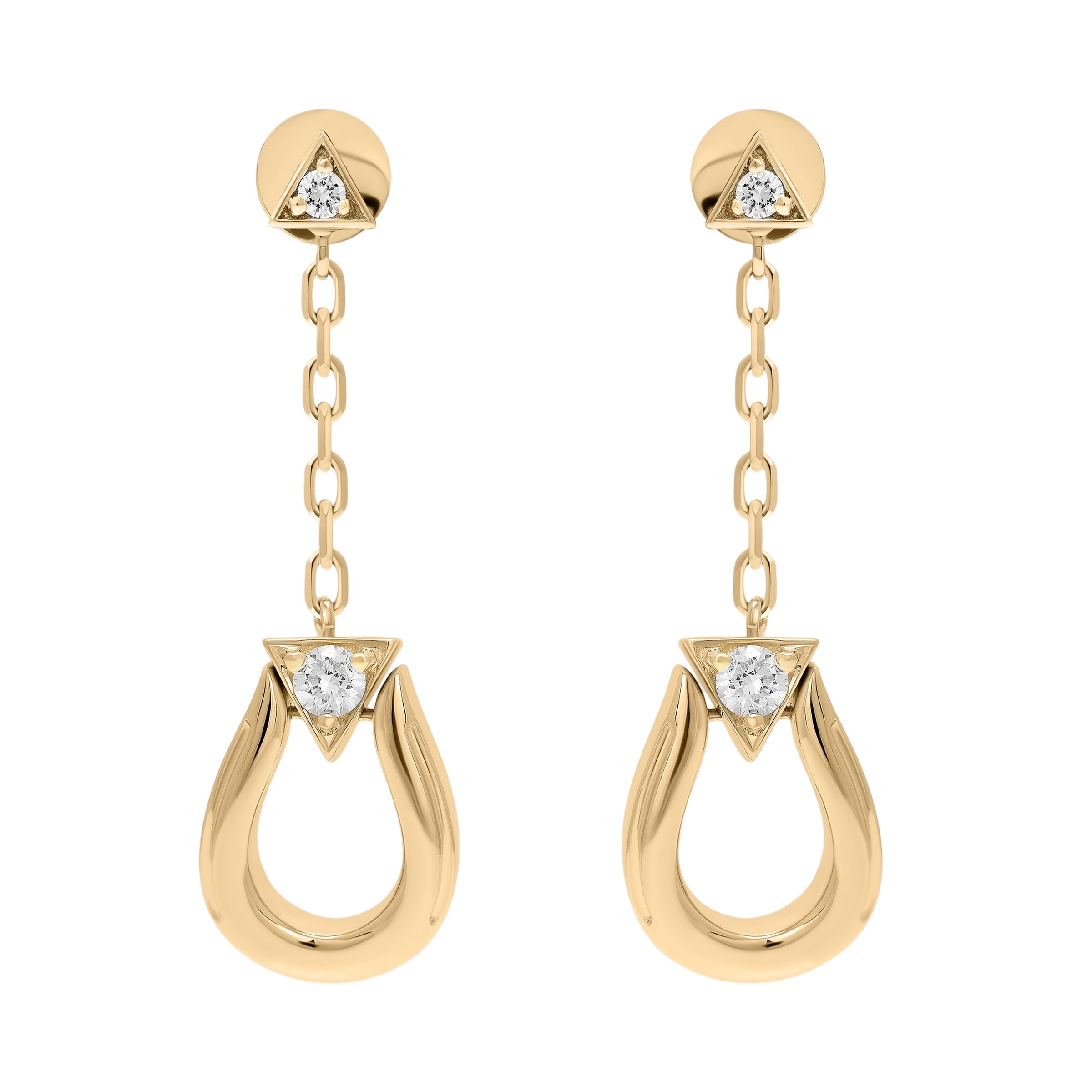 Horse Shoe Earring - Yellow Gold