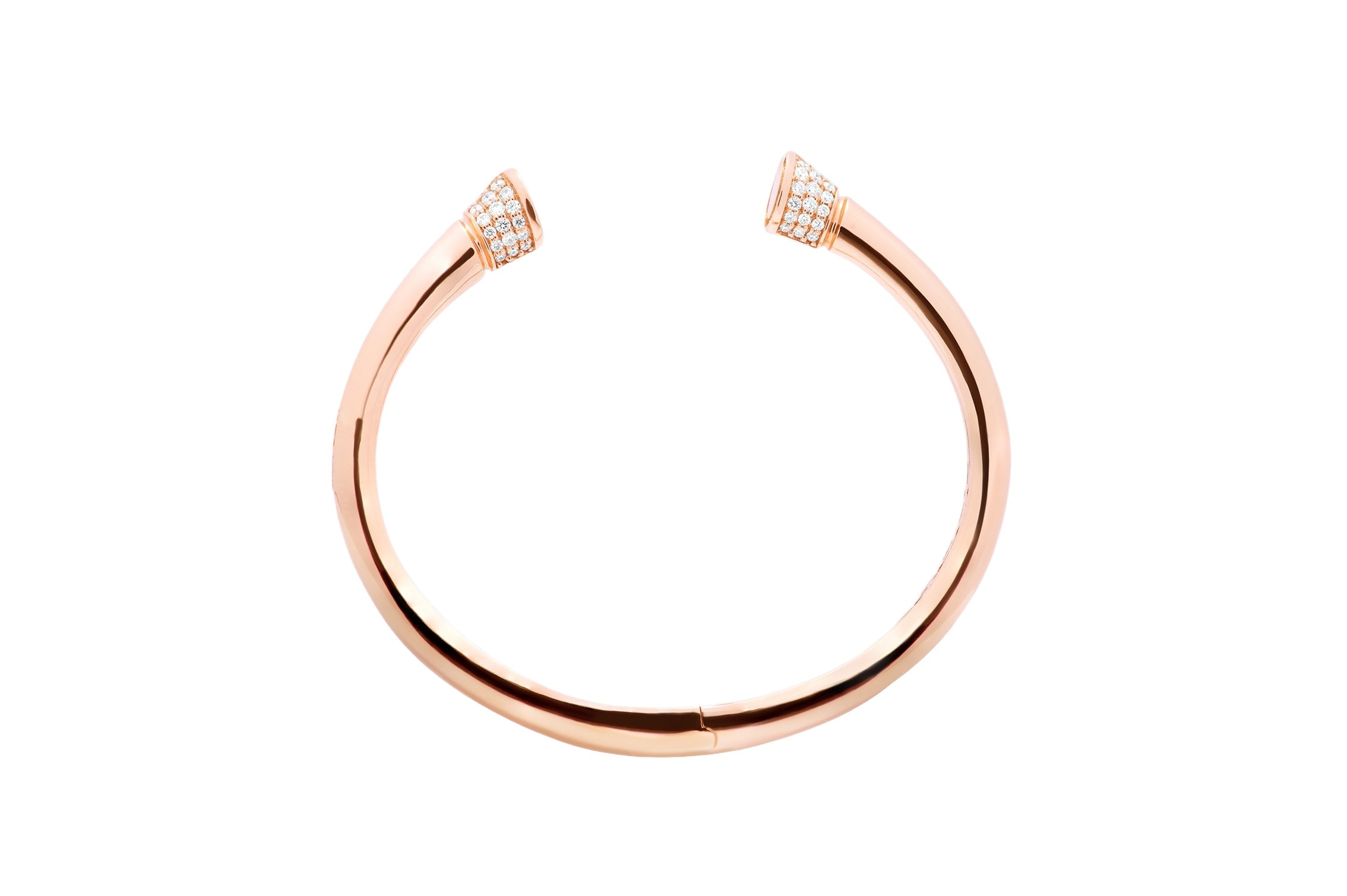 Hoof Bangle Line and Head Diamond - Rose Gold