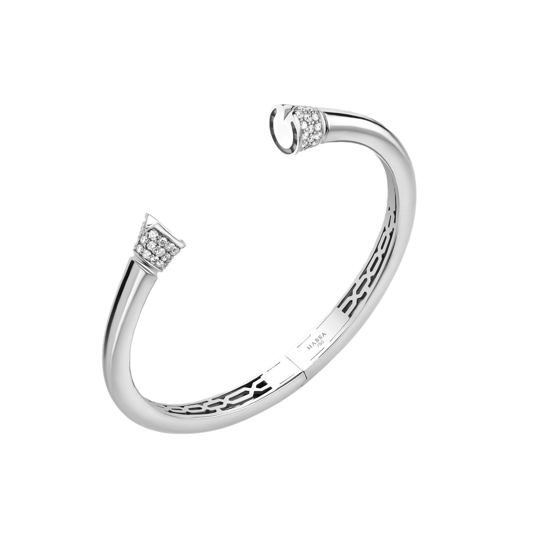 Hoof Bangle - White Gold