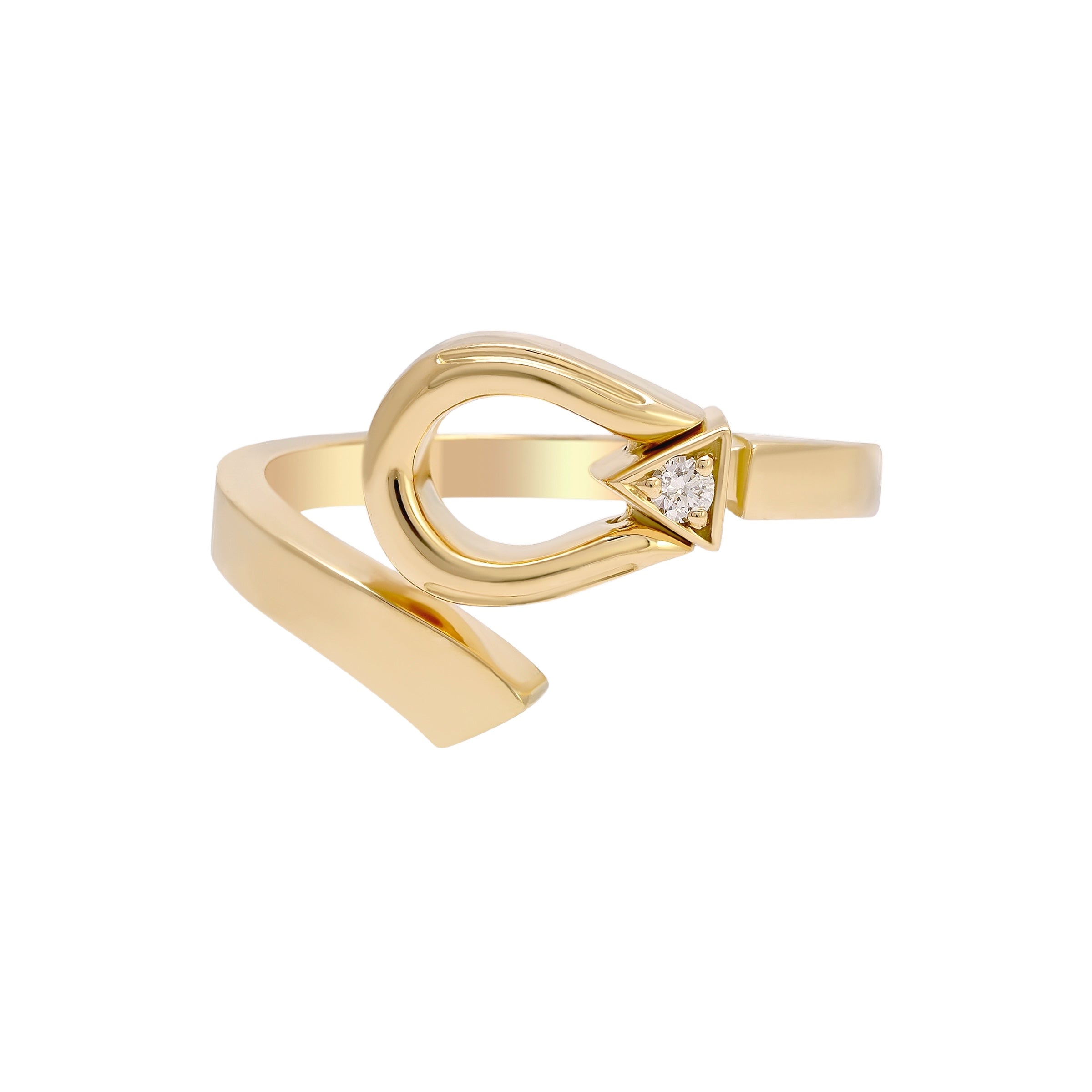 Horse Shoe Ring - Yellow Gold