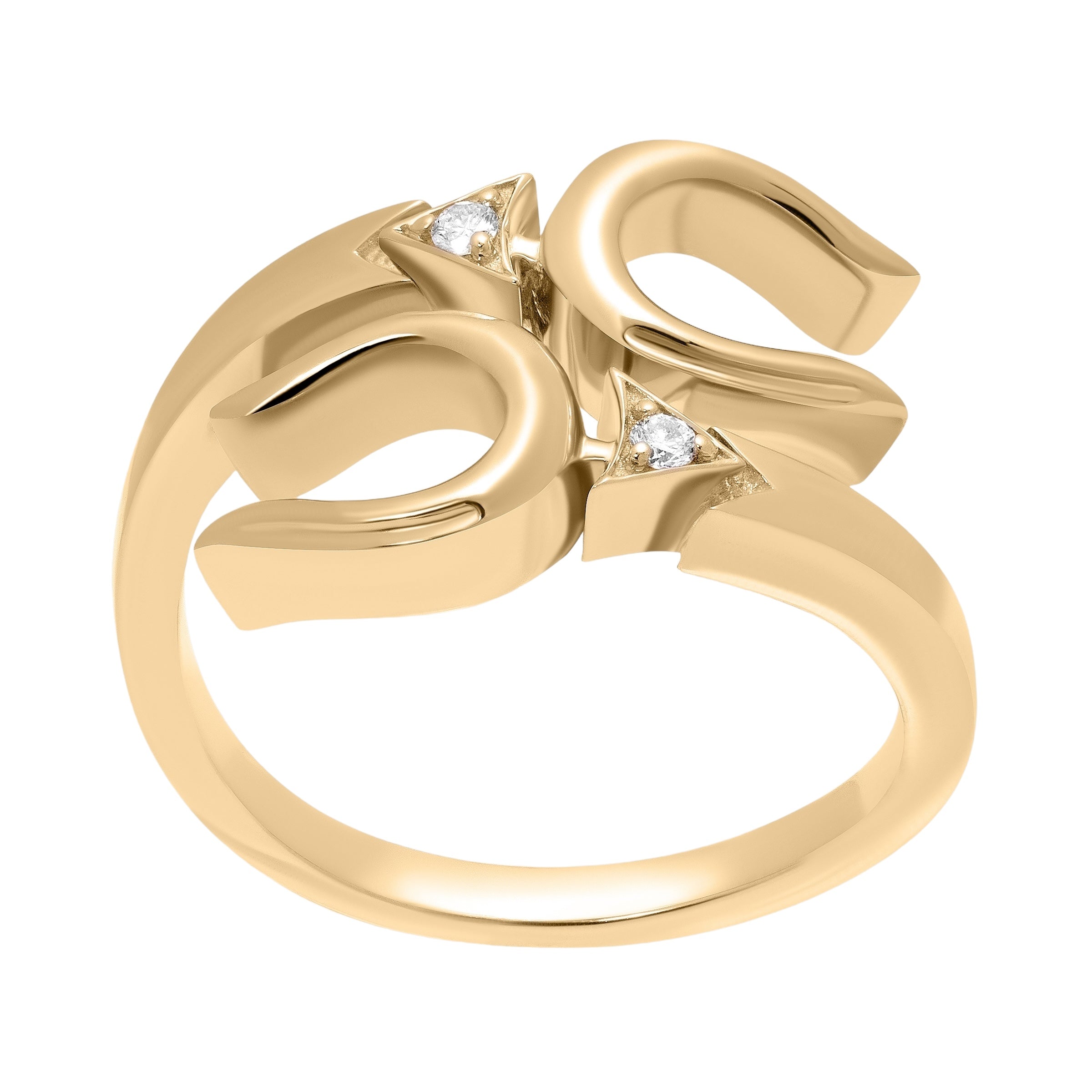 Horse Shoe Ring - Yellow Gold