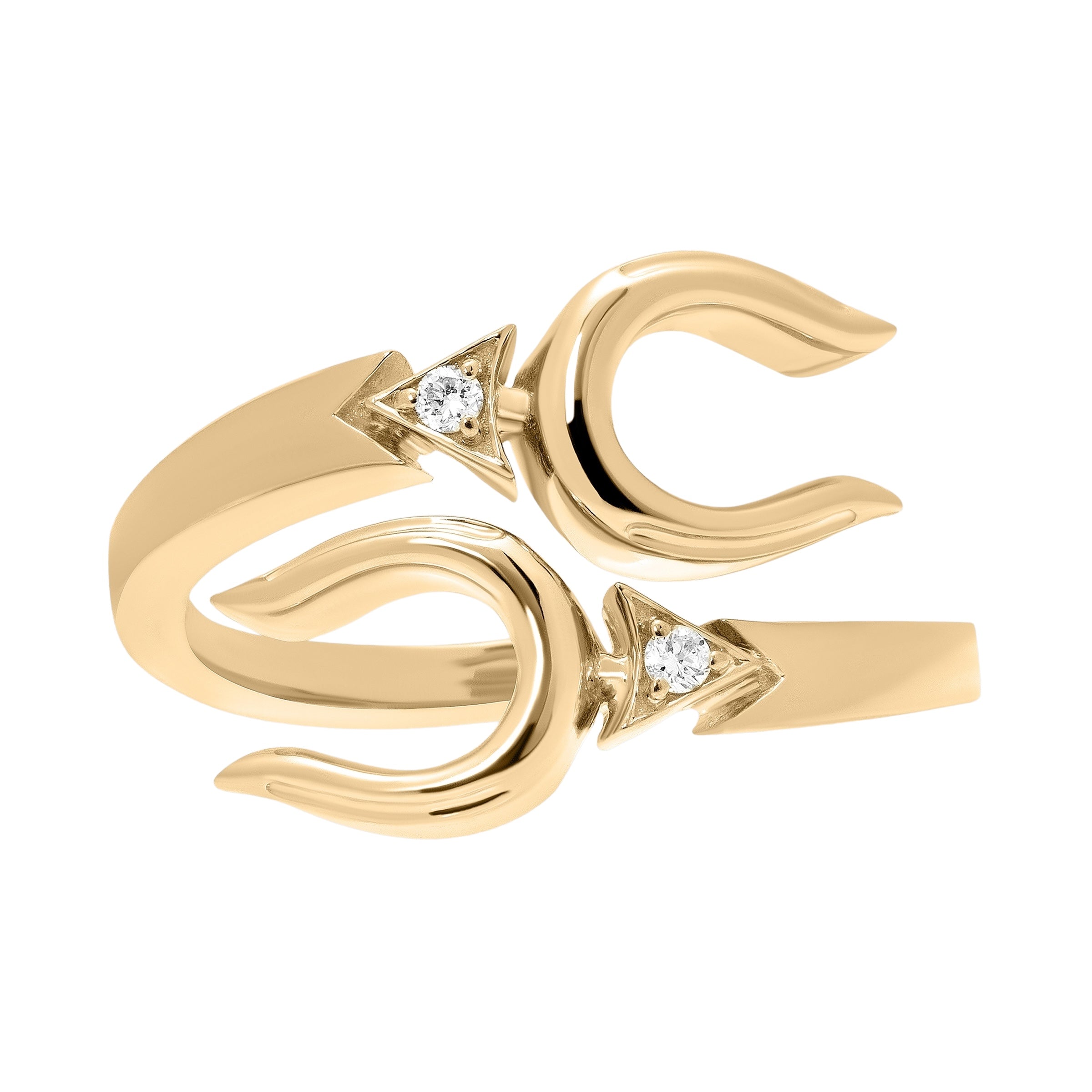 Horse Shoe Ring - Yellow Gold