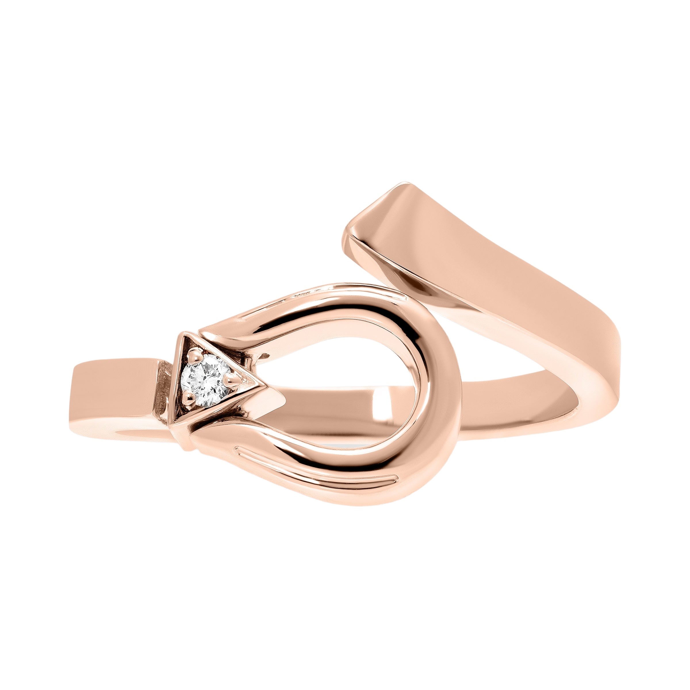 Horse Shoe Ring - Rose Gold