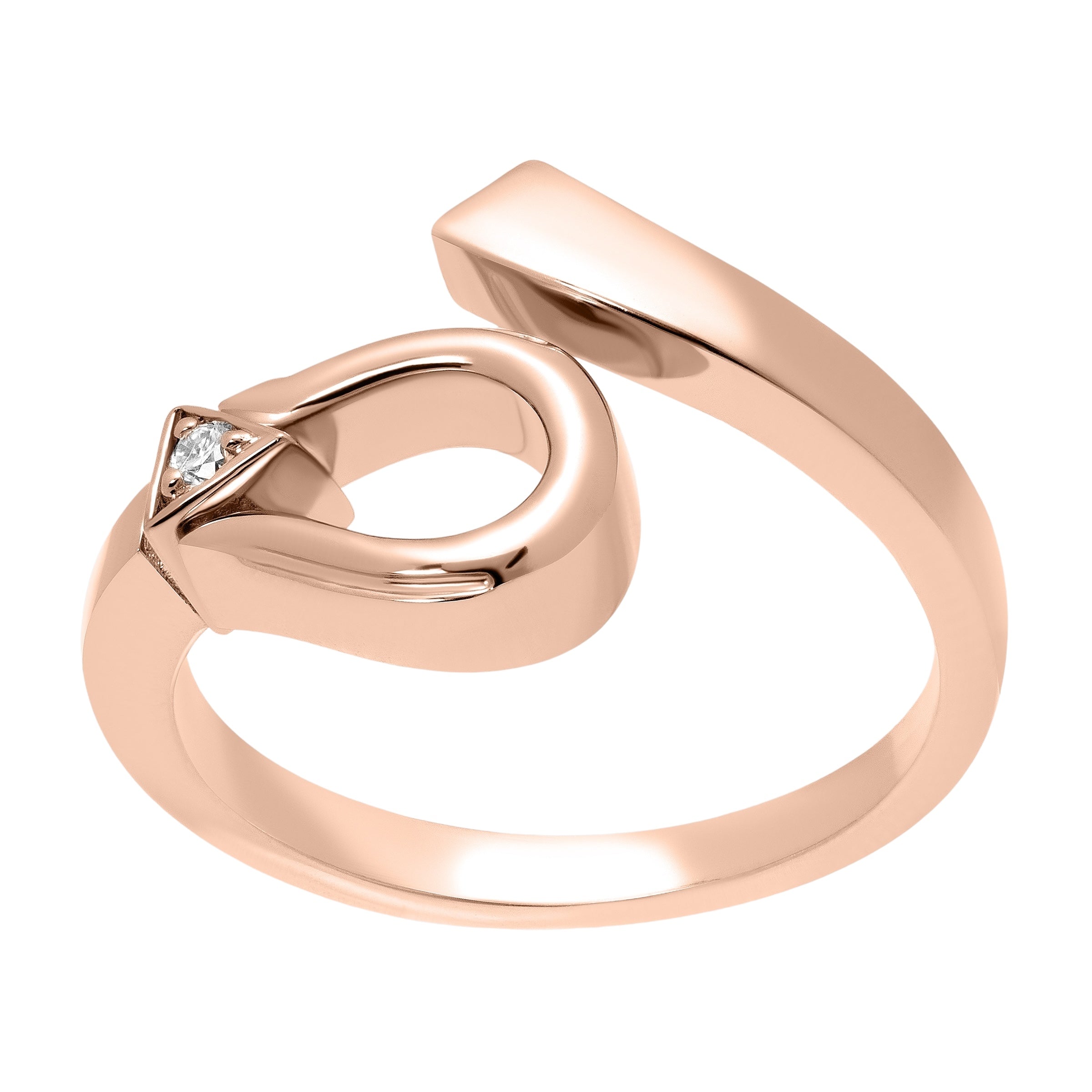 Horse Shoe Ring - Rose Gold