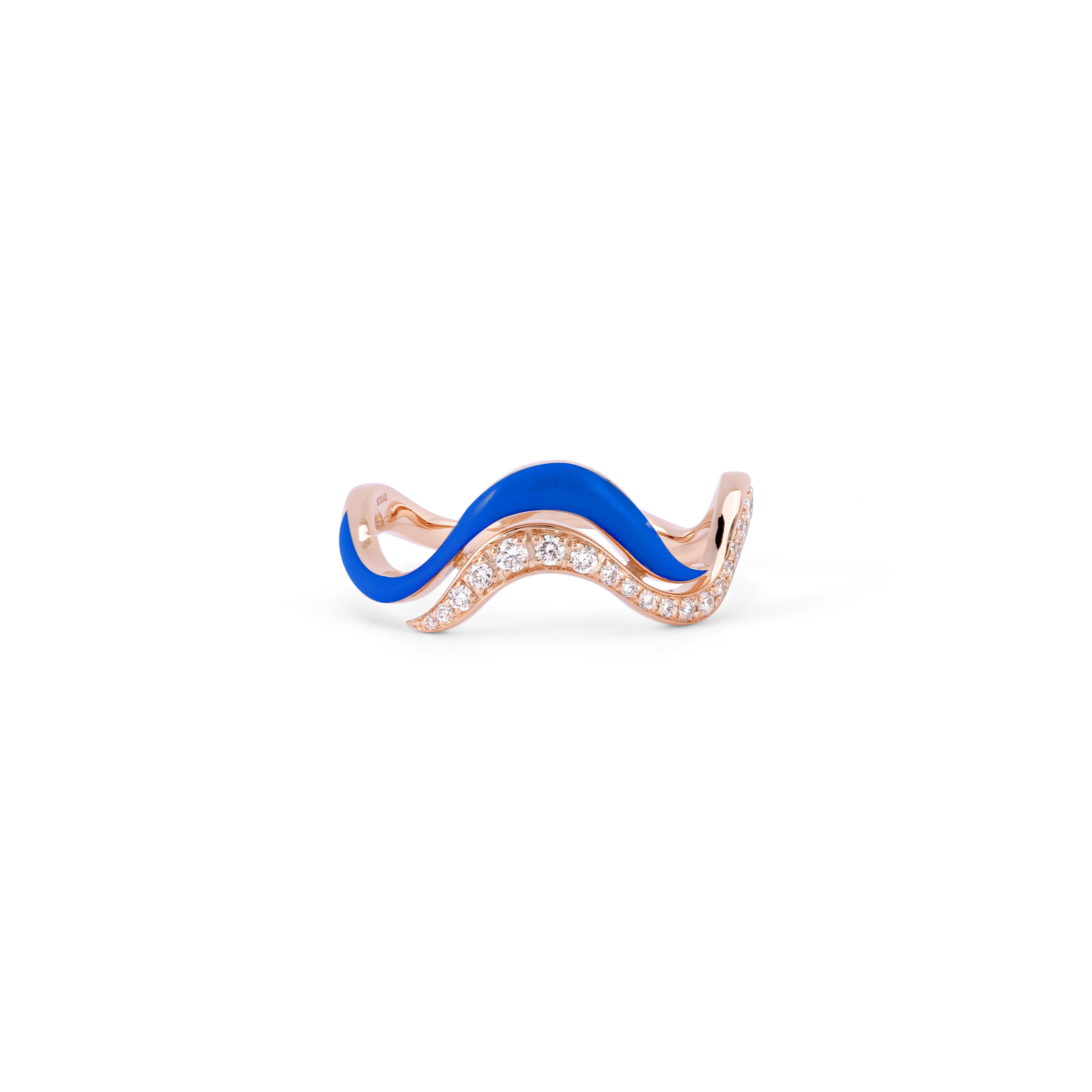 Line Flow Ring - Blue