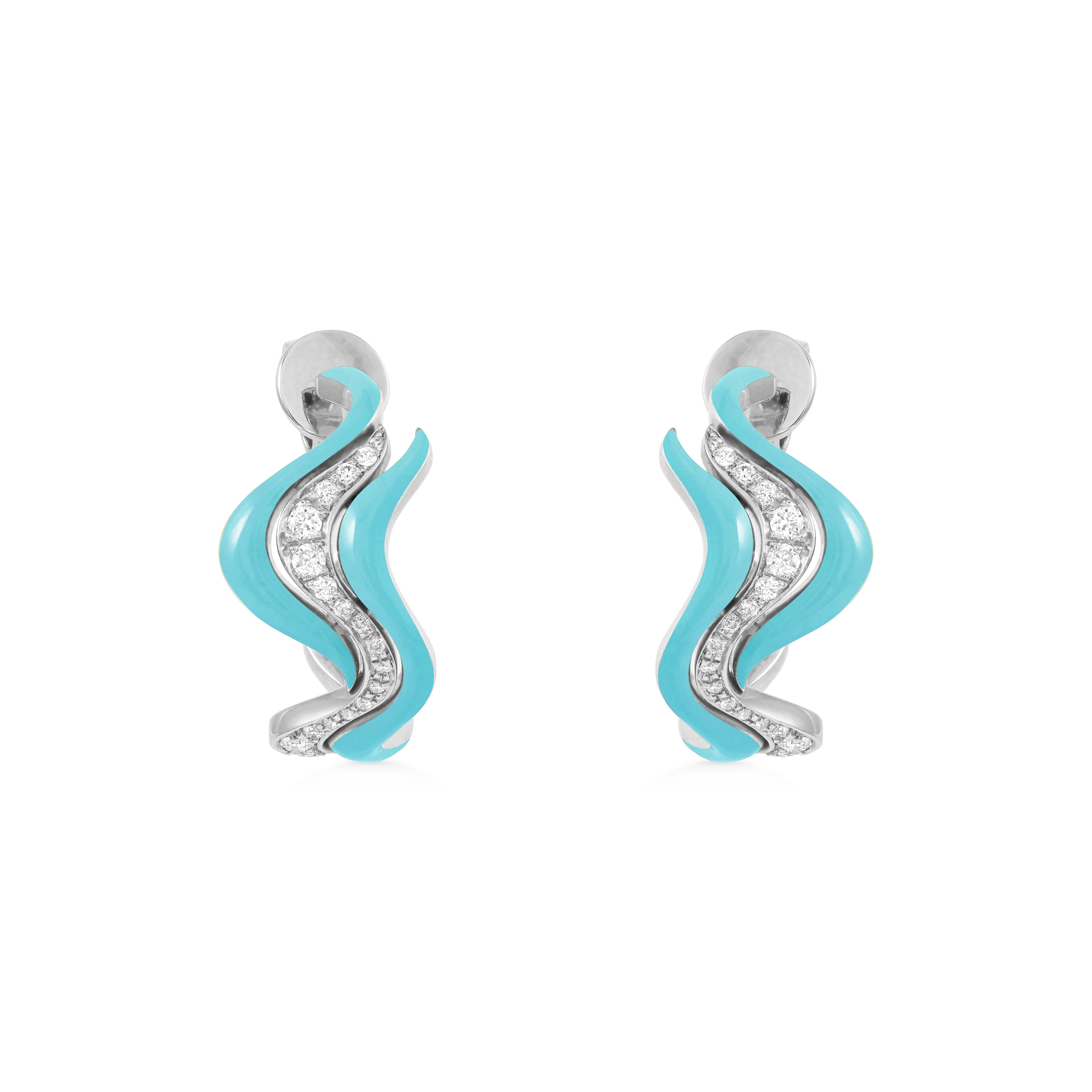 Small Flow Earring - Blue