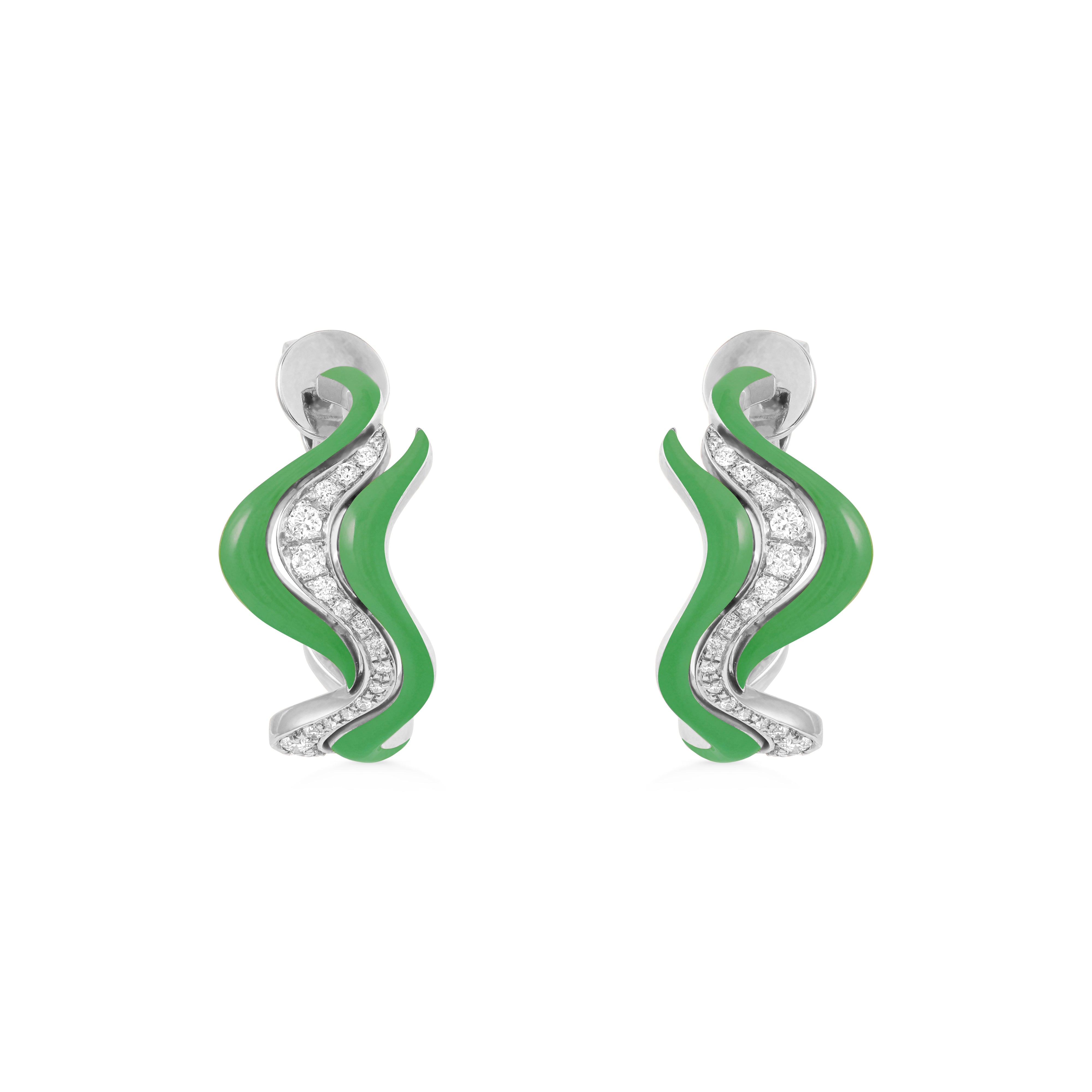 Small Flow Earring - Green