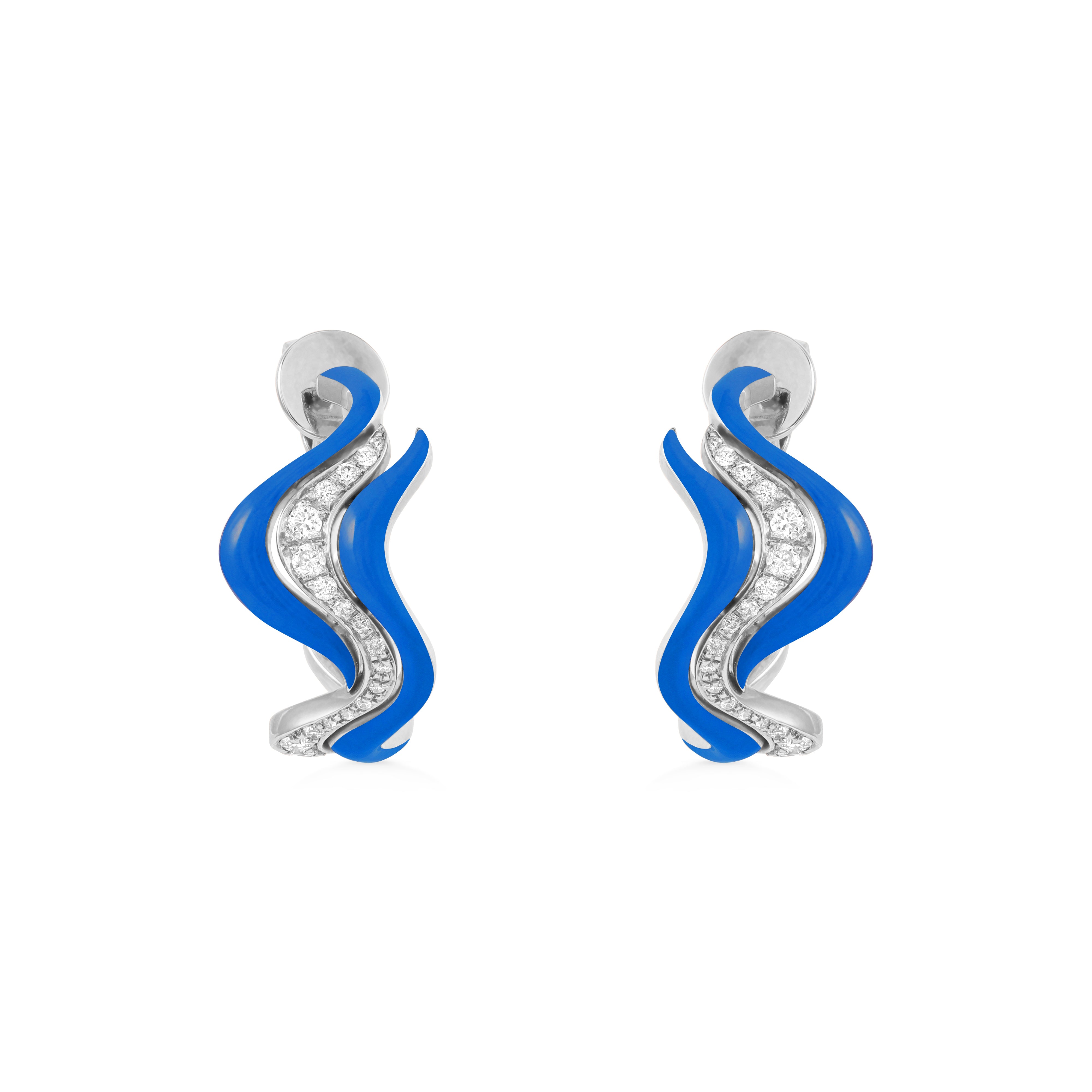 Small Flow Earring - White