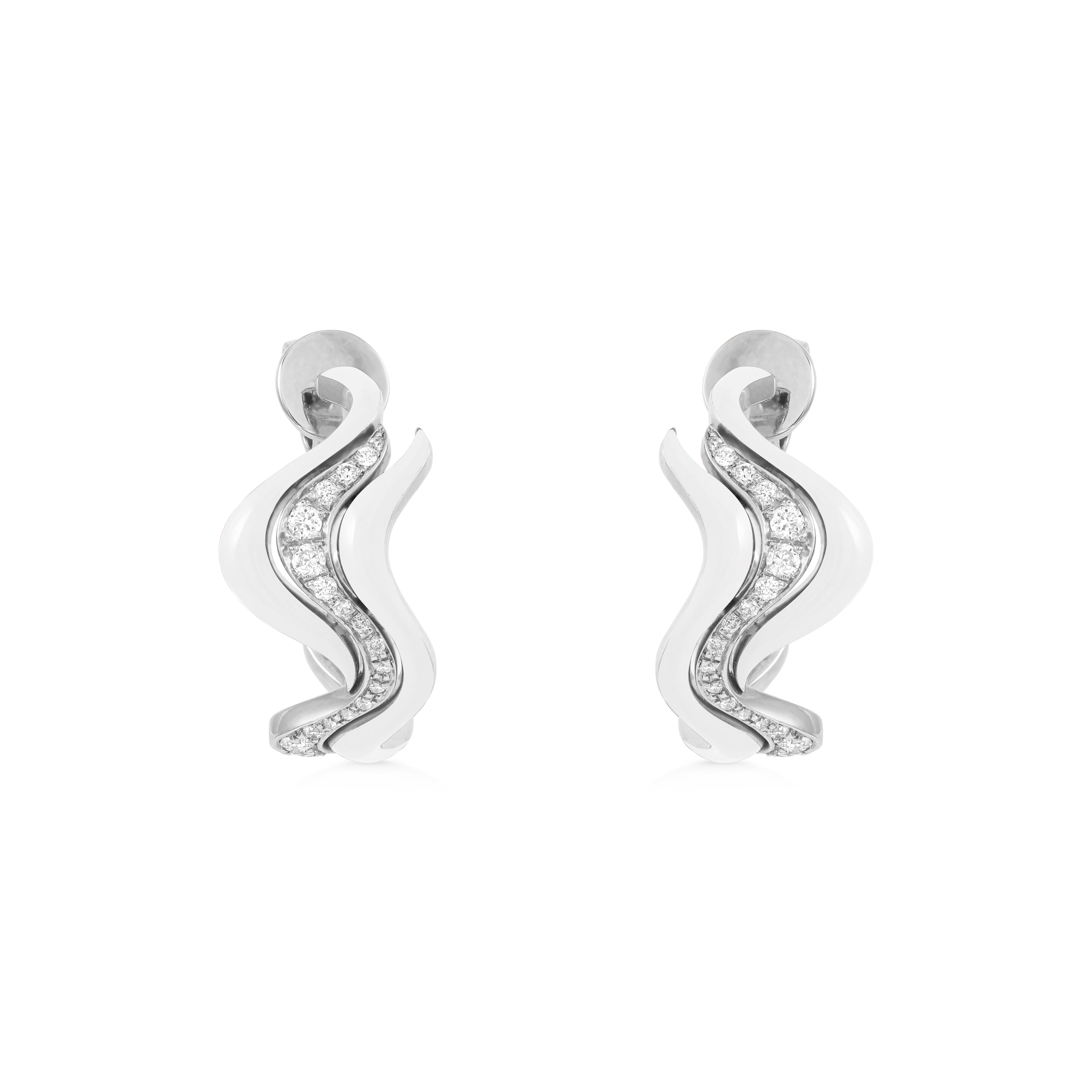 Small Flow Earring - White