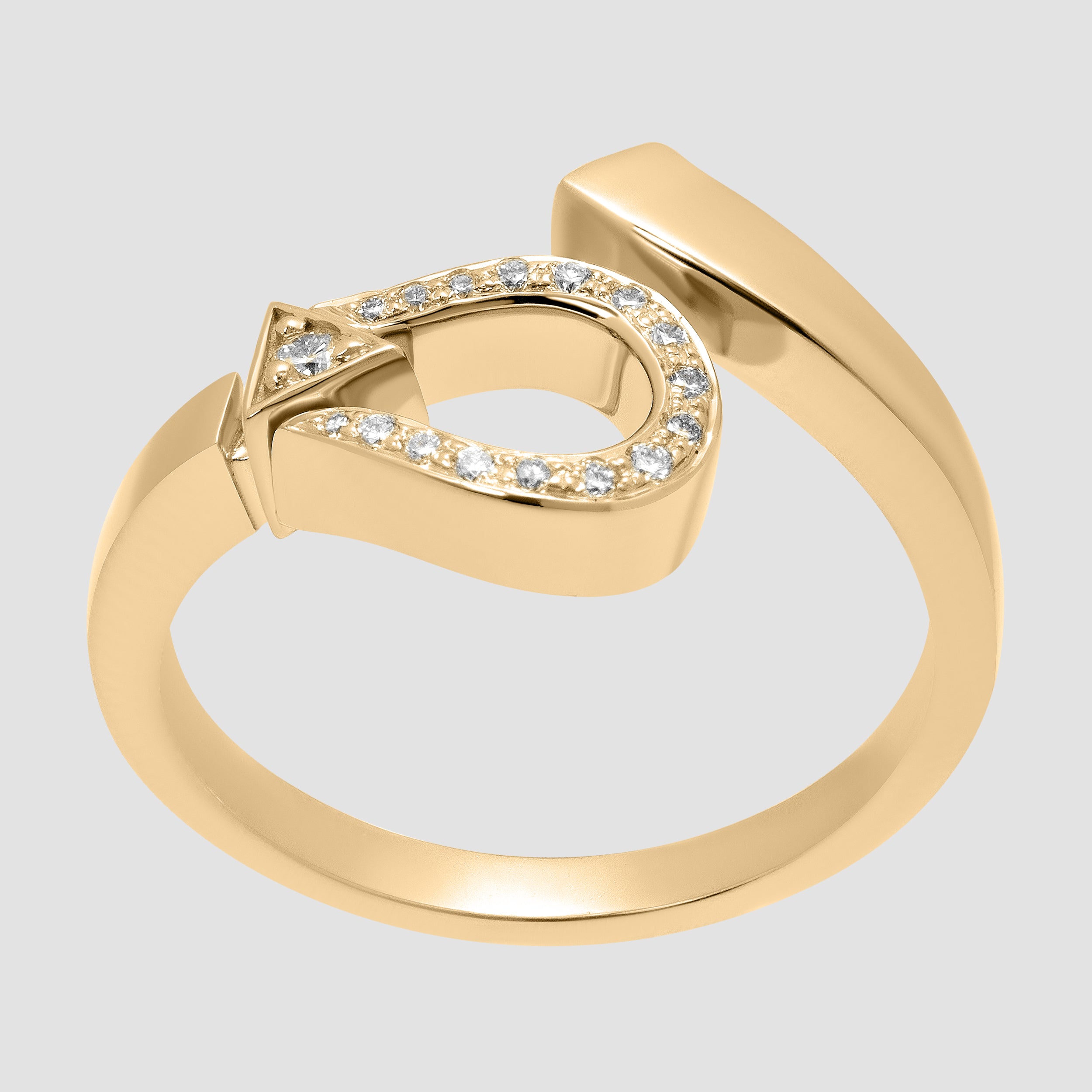 Horse Shoe Ring - Yellow Gold