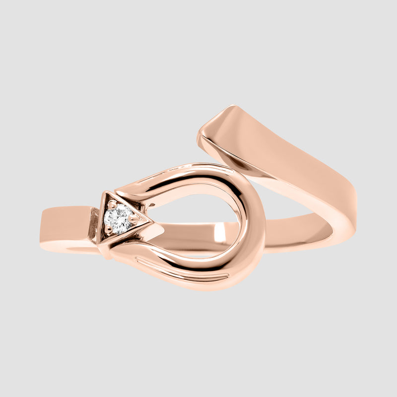Horse Shoe Ring - Rose Gold