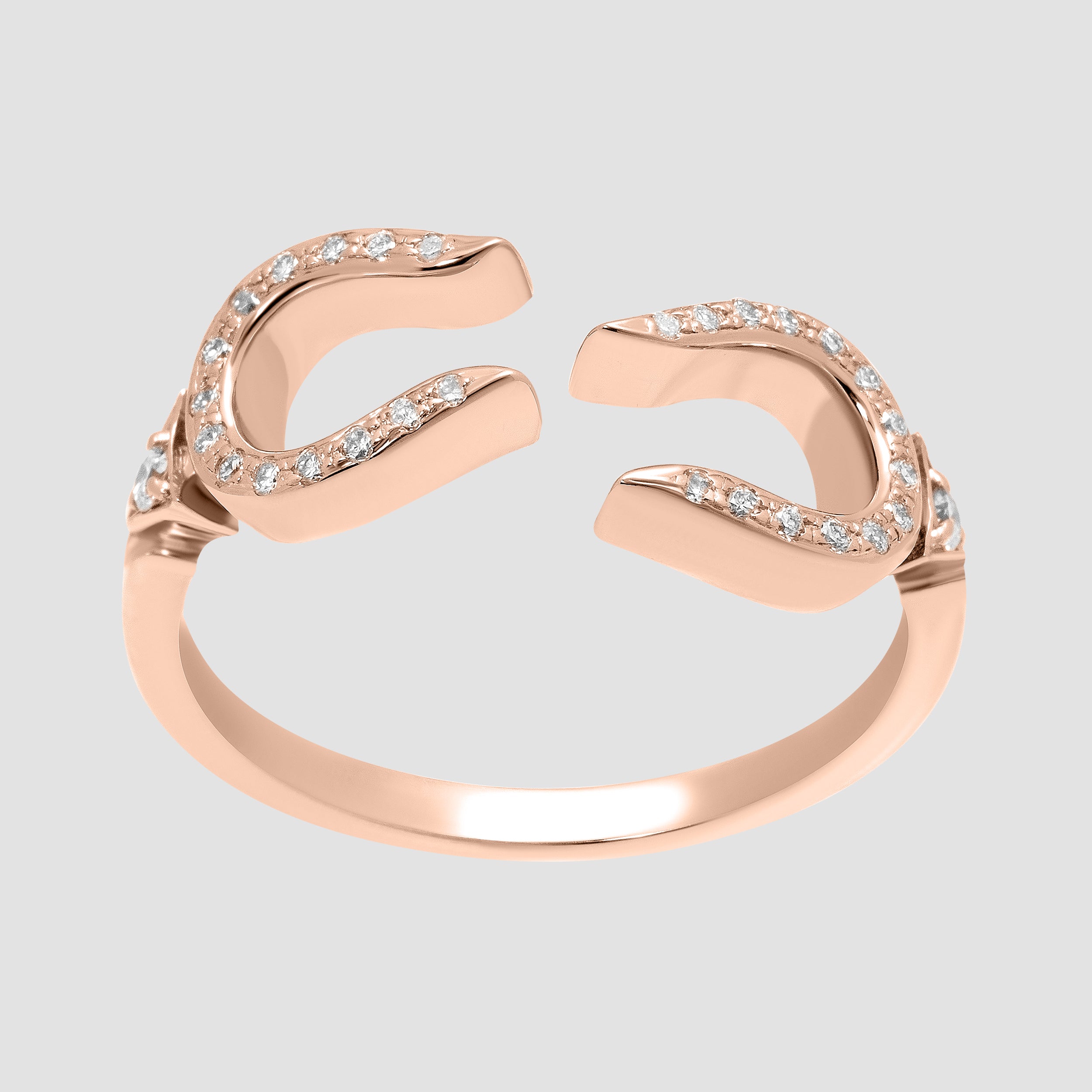 Horse Shoe Ring - Rose Gold