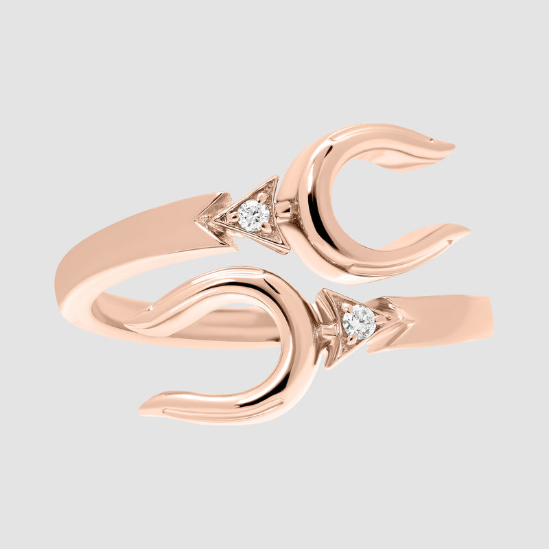 Horse Shoe Ring - Rose Gold