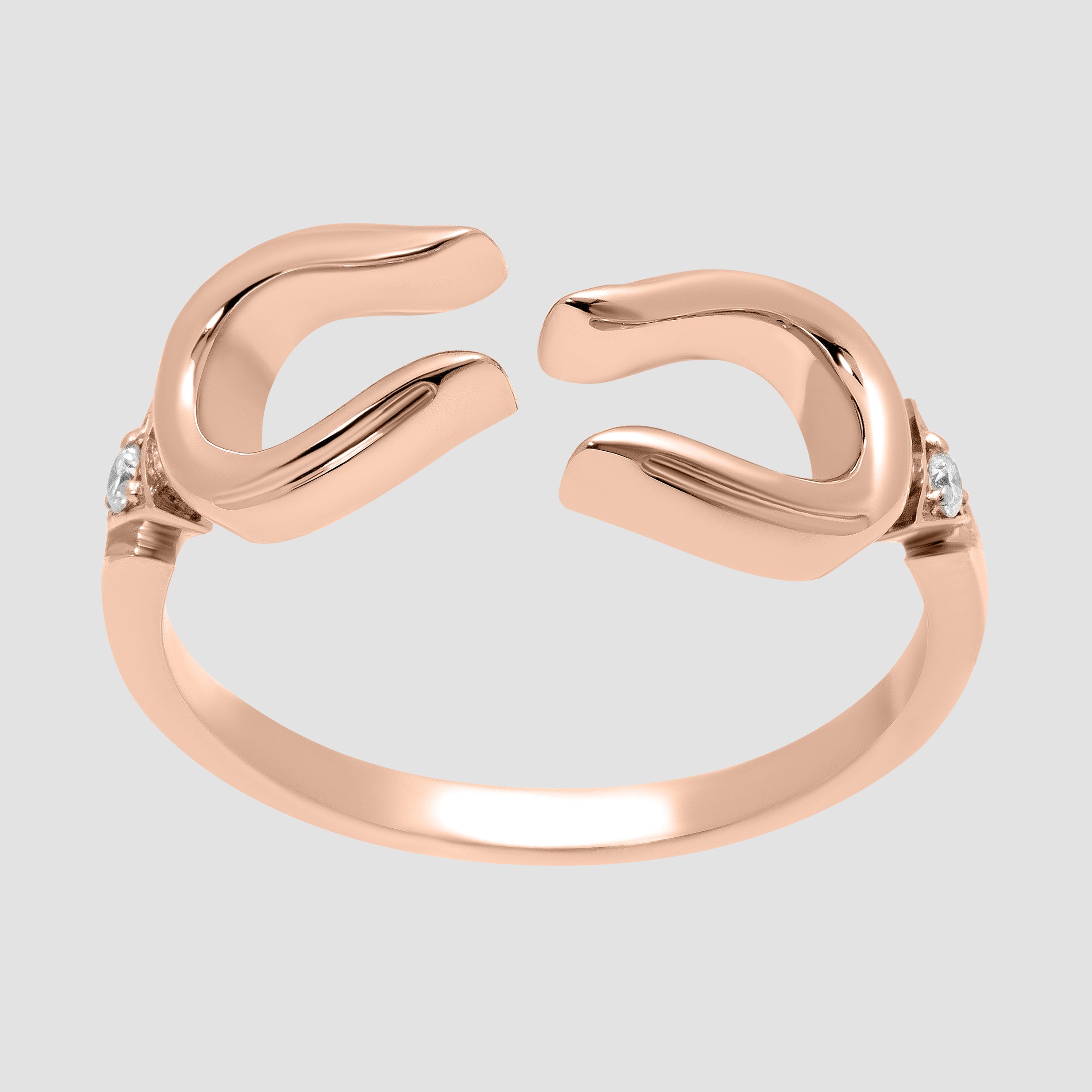 Horse Shoe Ring - Rose Gold